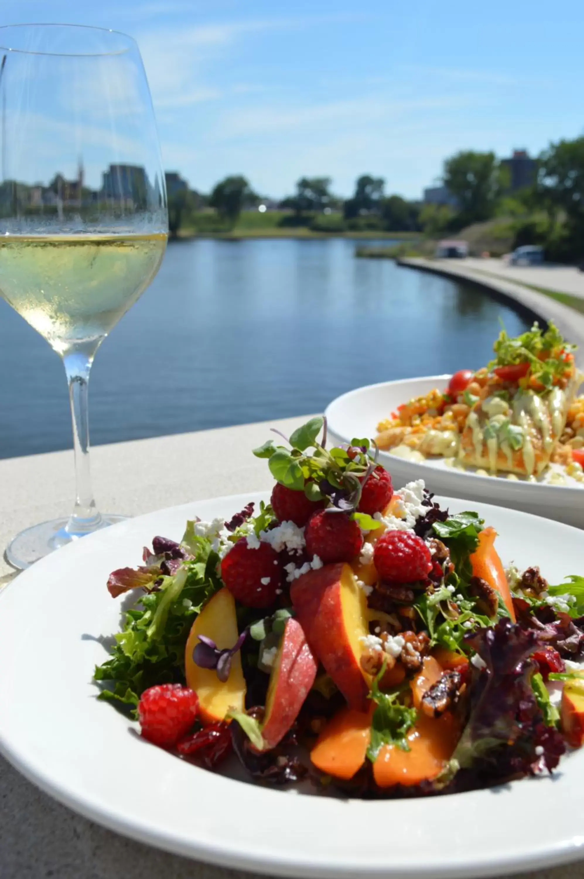 Patio, Food in The Inn at Harbor Shores
