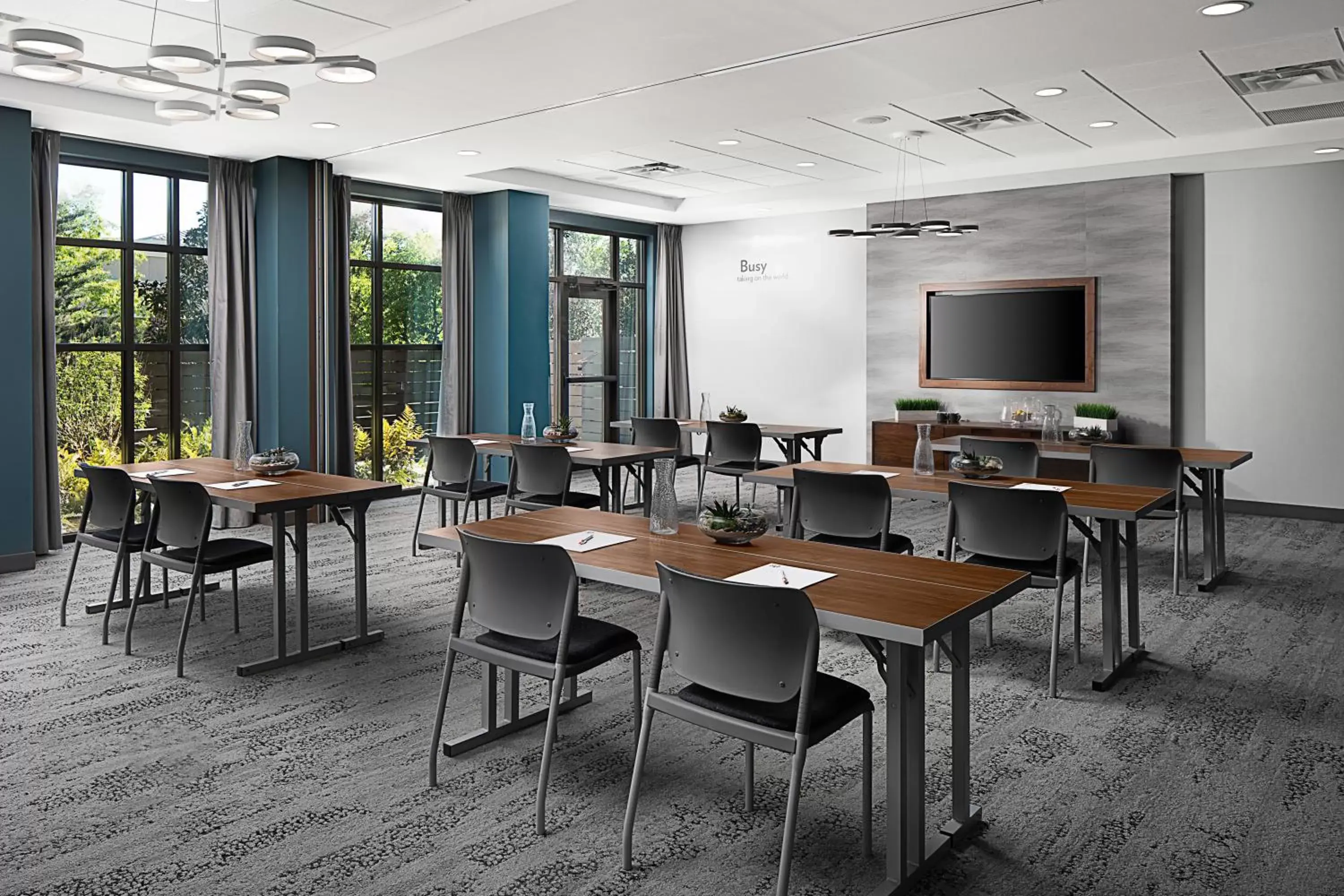 Meeting/conference room, Restaurant/Places to Eat in EVEN Hotel Alpharetta - Avalon Area, an IHG Hotel
