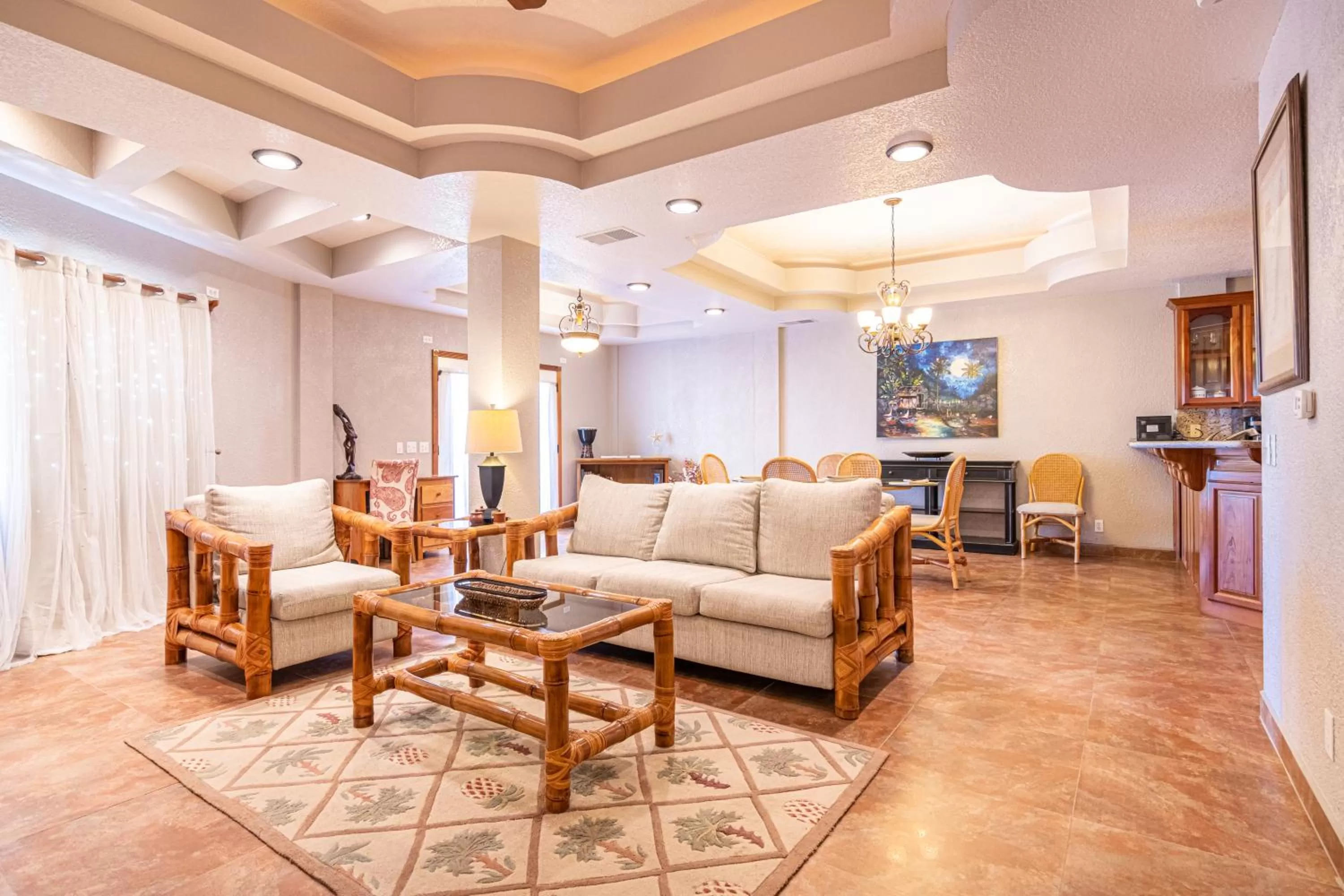 Living room in Lighthouse Beach Villas