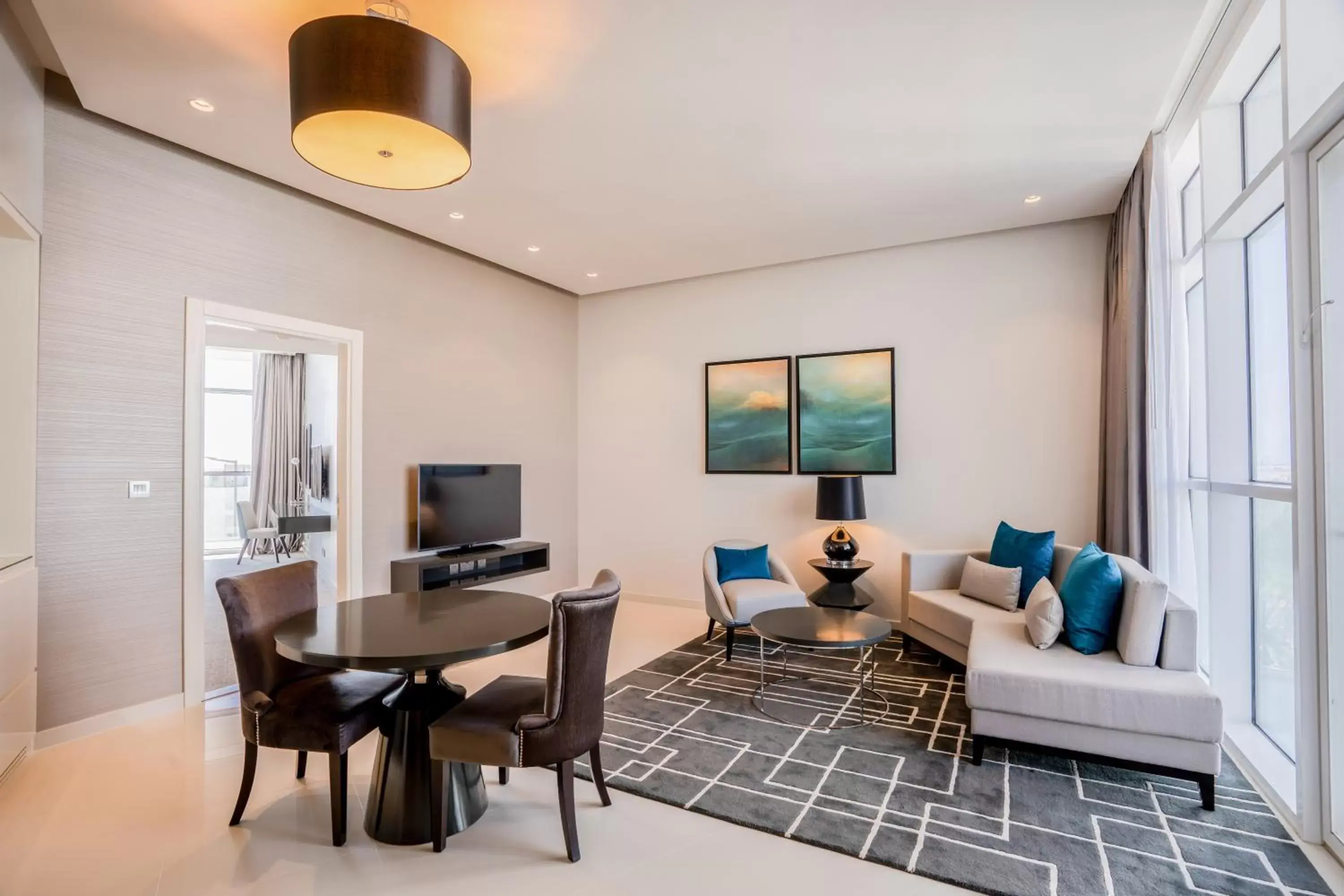 Living room, Seating Area in Radisson Dubai Damac Hills