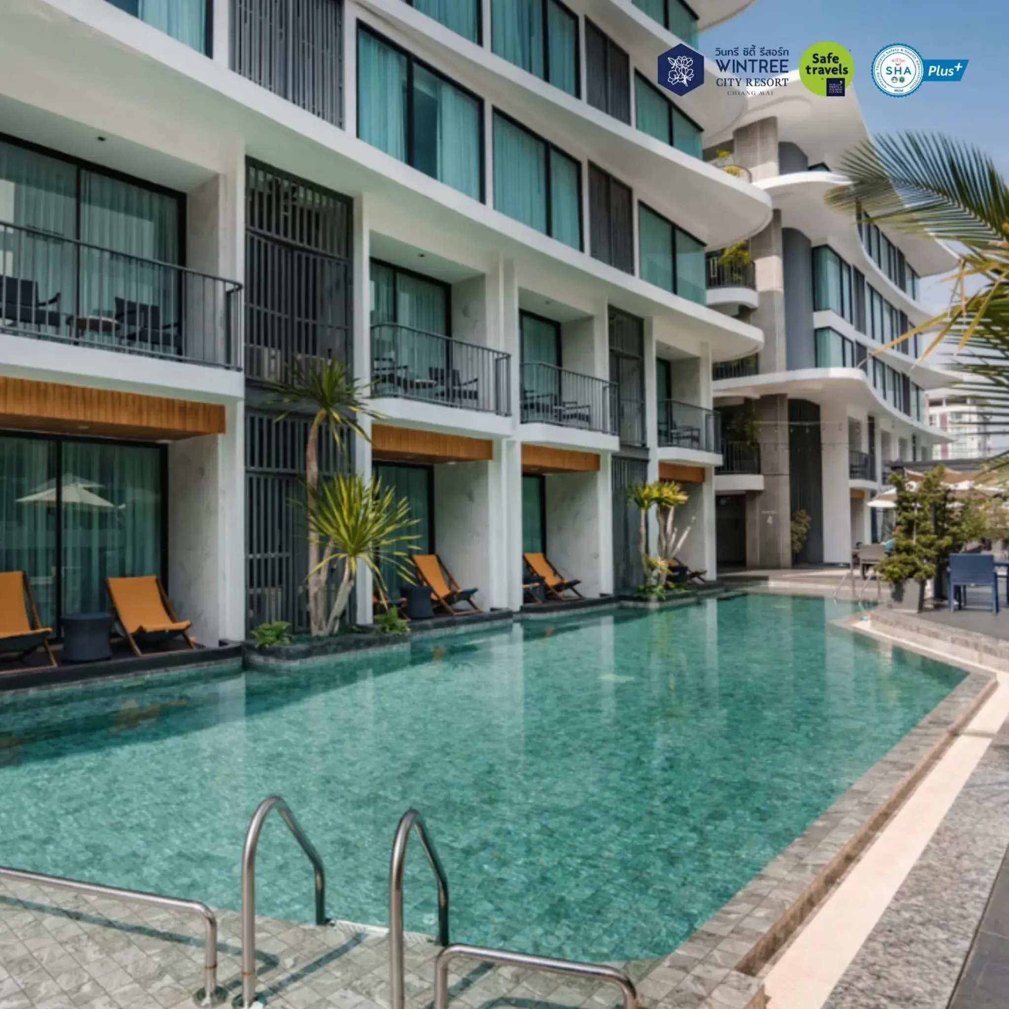 Pool view in Wintree City Resort Chiang Mai Pool view in Wintree City Resort Chiang Mai