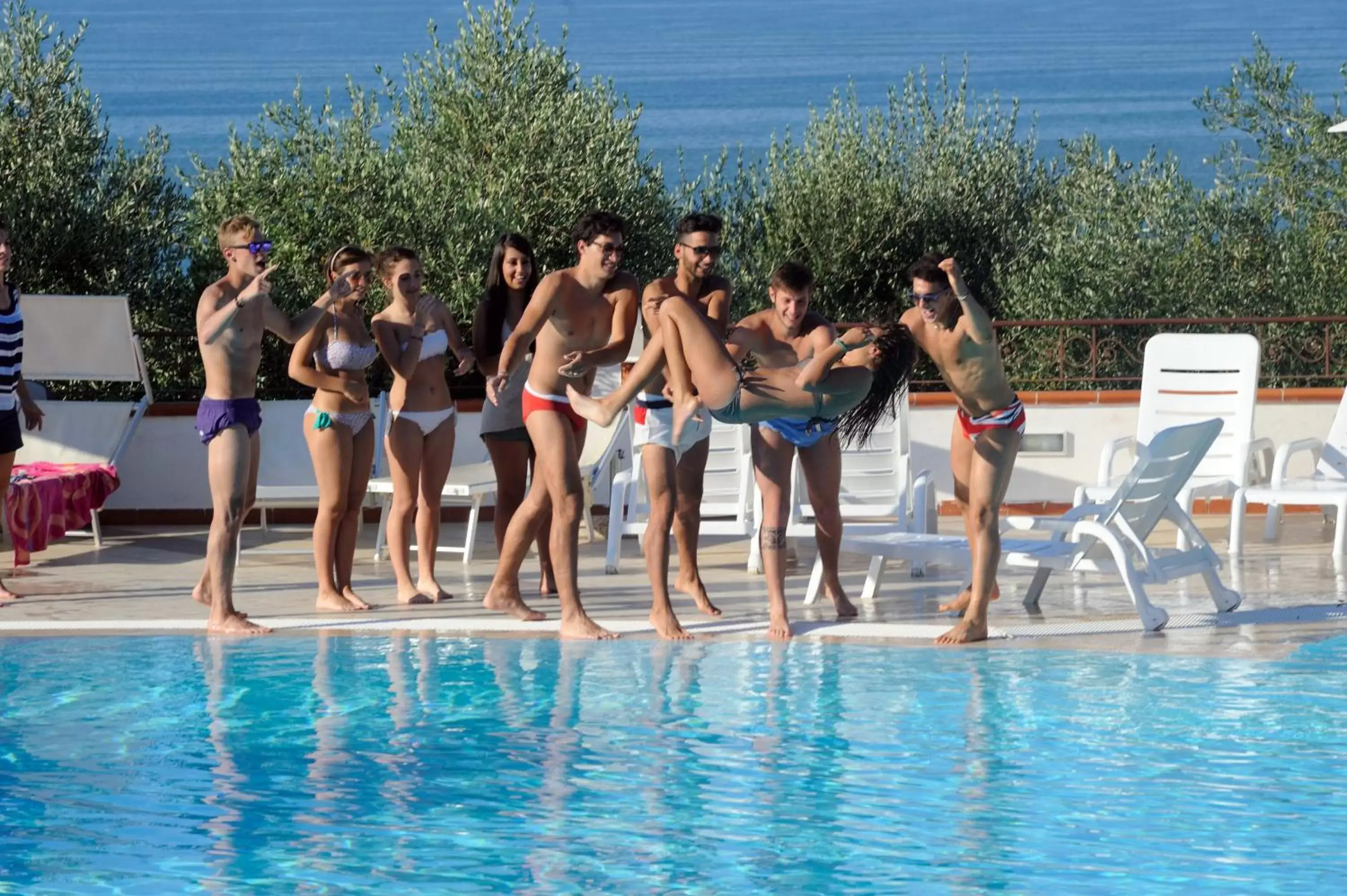 Solarium, Swimming Pool in Zagare Residence