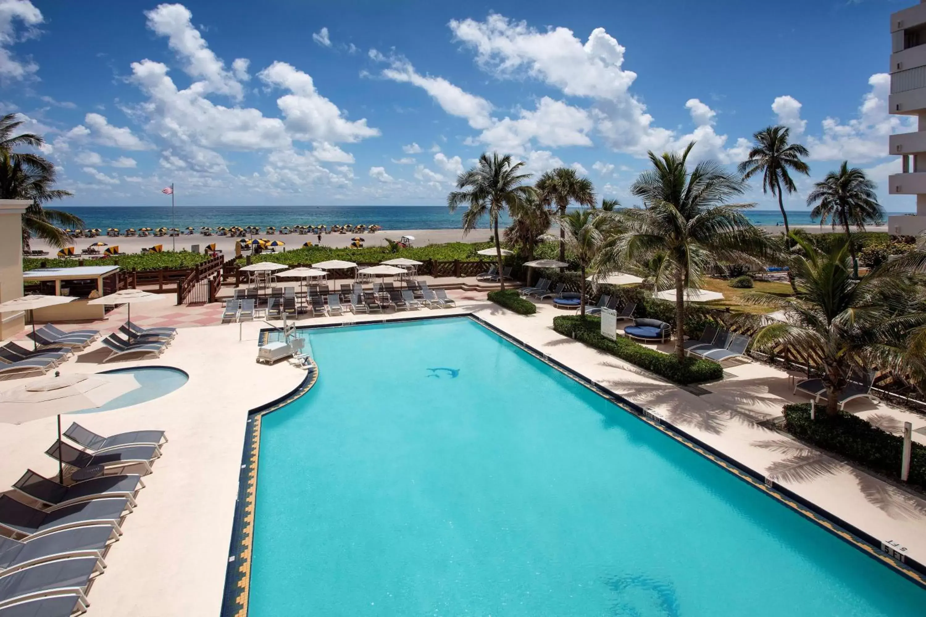 Pool View in Hilton Singer Island Oceanfront Palm Beaches Resort