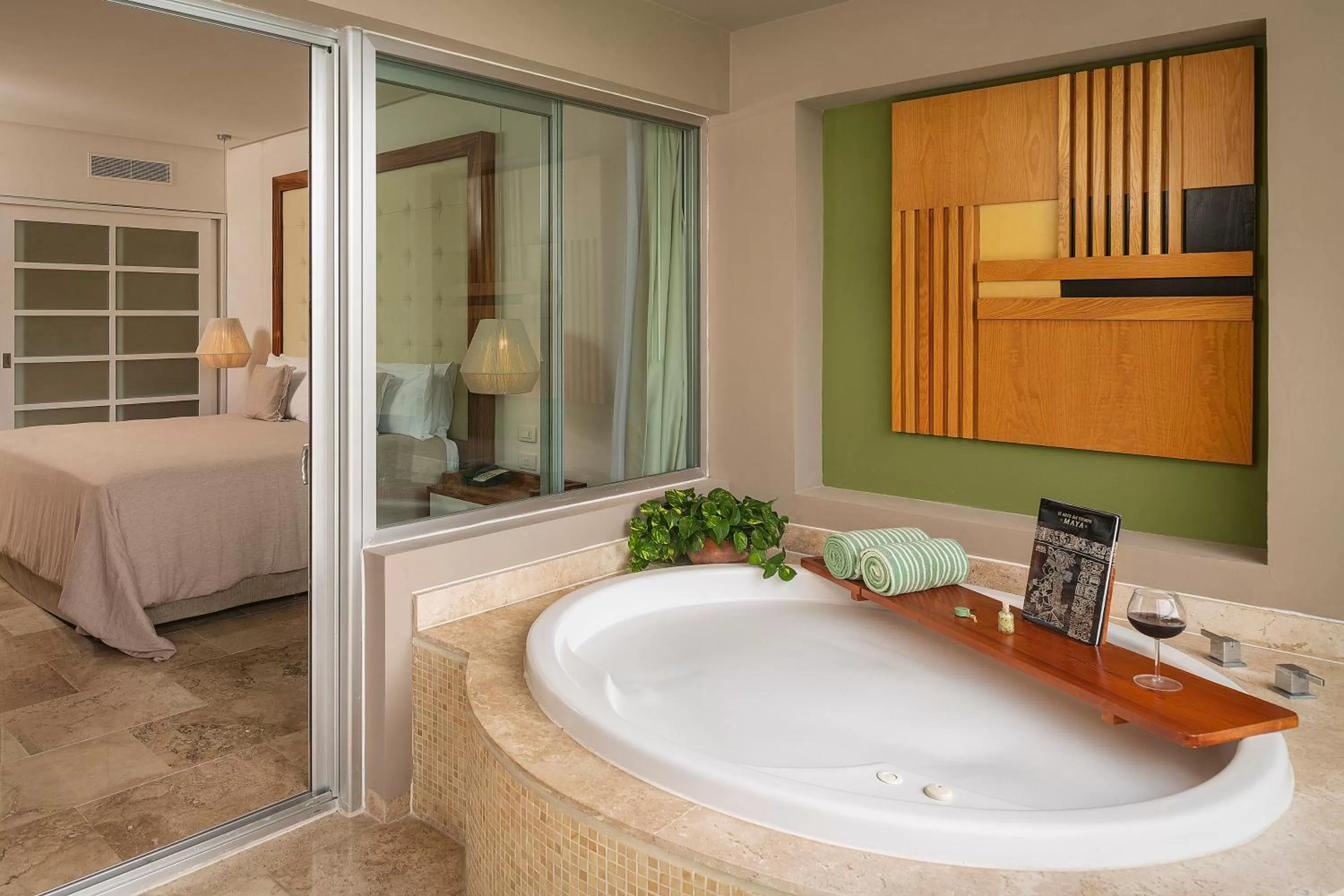 Bathroom, Bed in Paradisus La Perla - Adults Only - Riviera Maya - All Inclusive