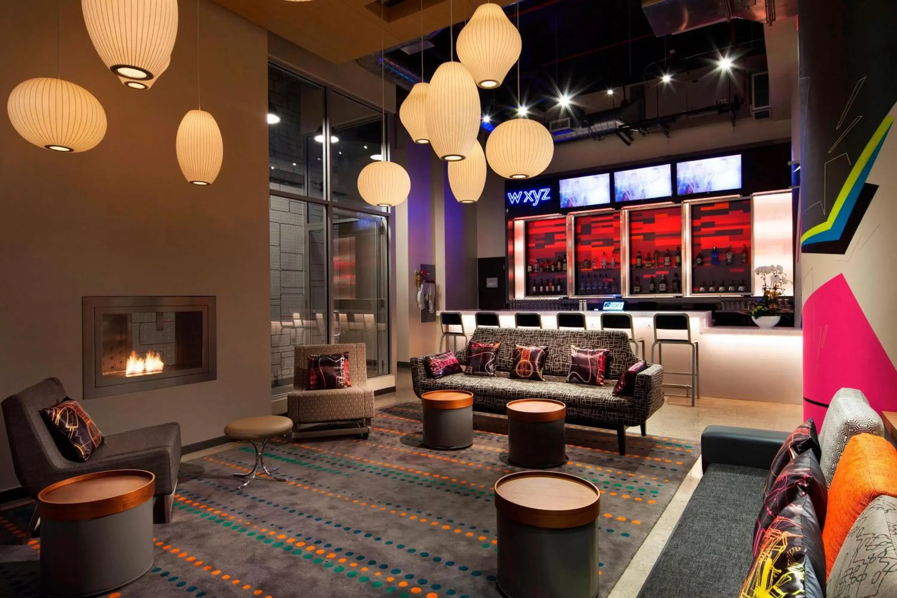 Lounge or bar, Lobby/Reception in Aloft Long Island City-Manhattan View