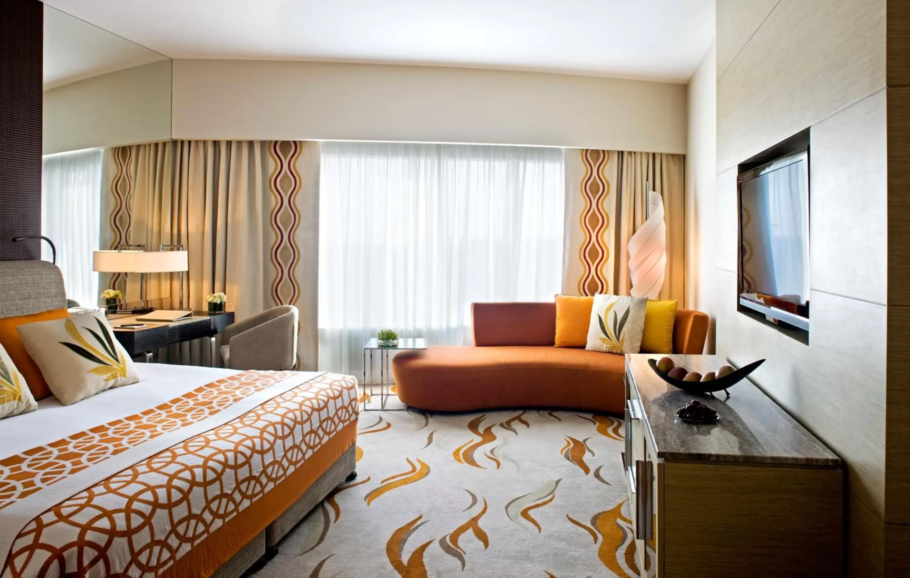 Deluxe Pool View Suite with Terrace in Millennium Al Rawdah Hotel Deluxe Pool View Suite with Terrace in Millennium Al Rawdah Hotel