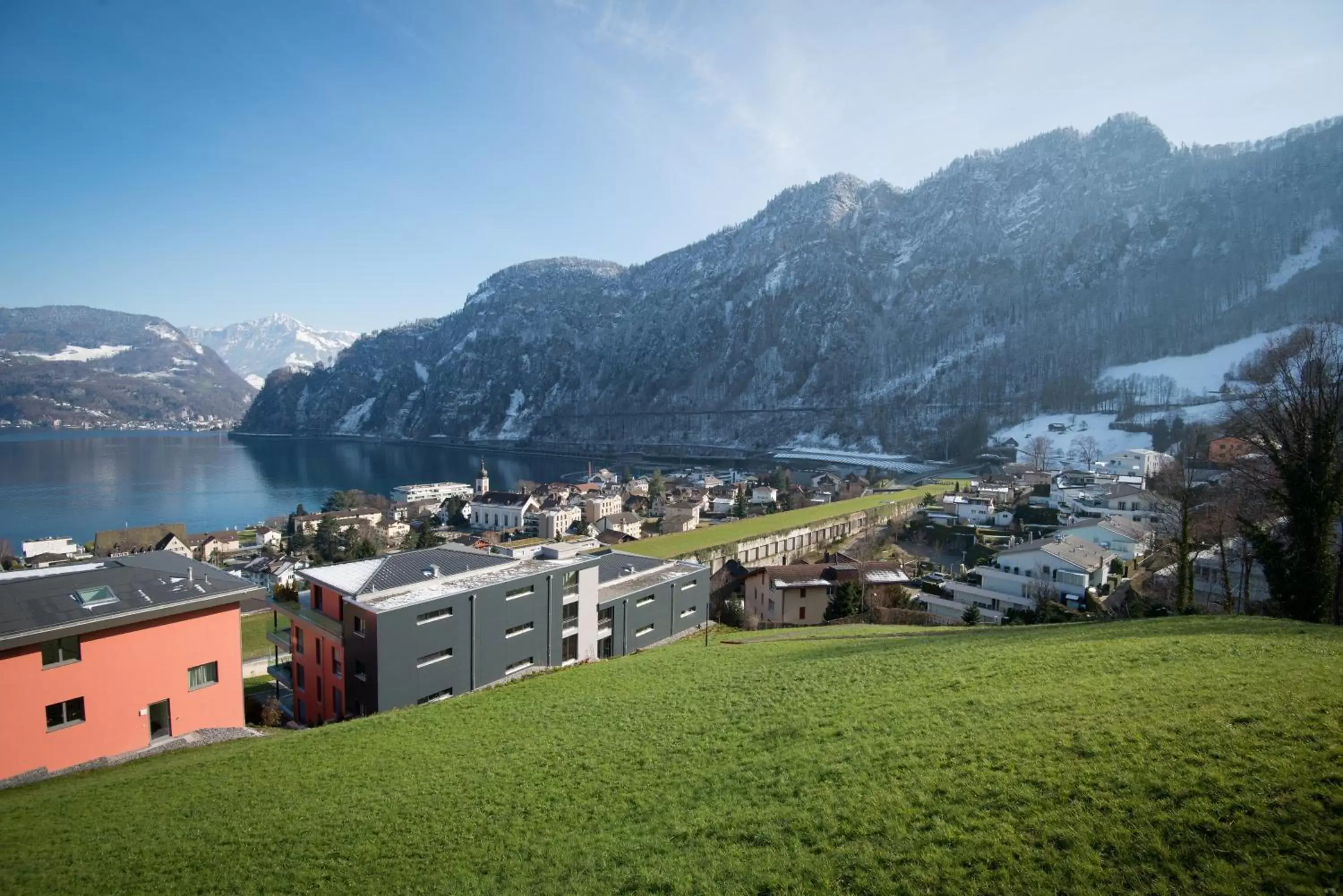 Lake view in Hotel Roggerli