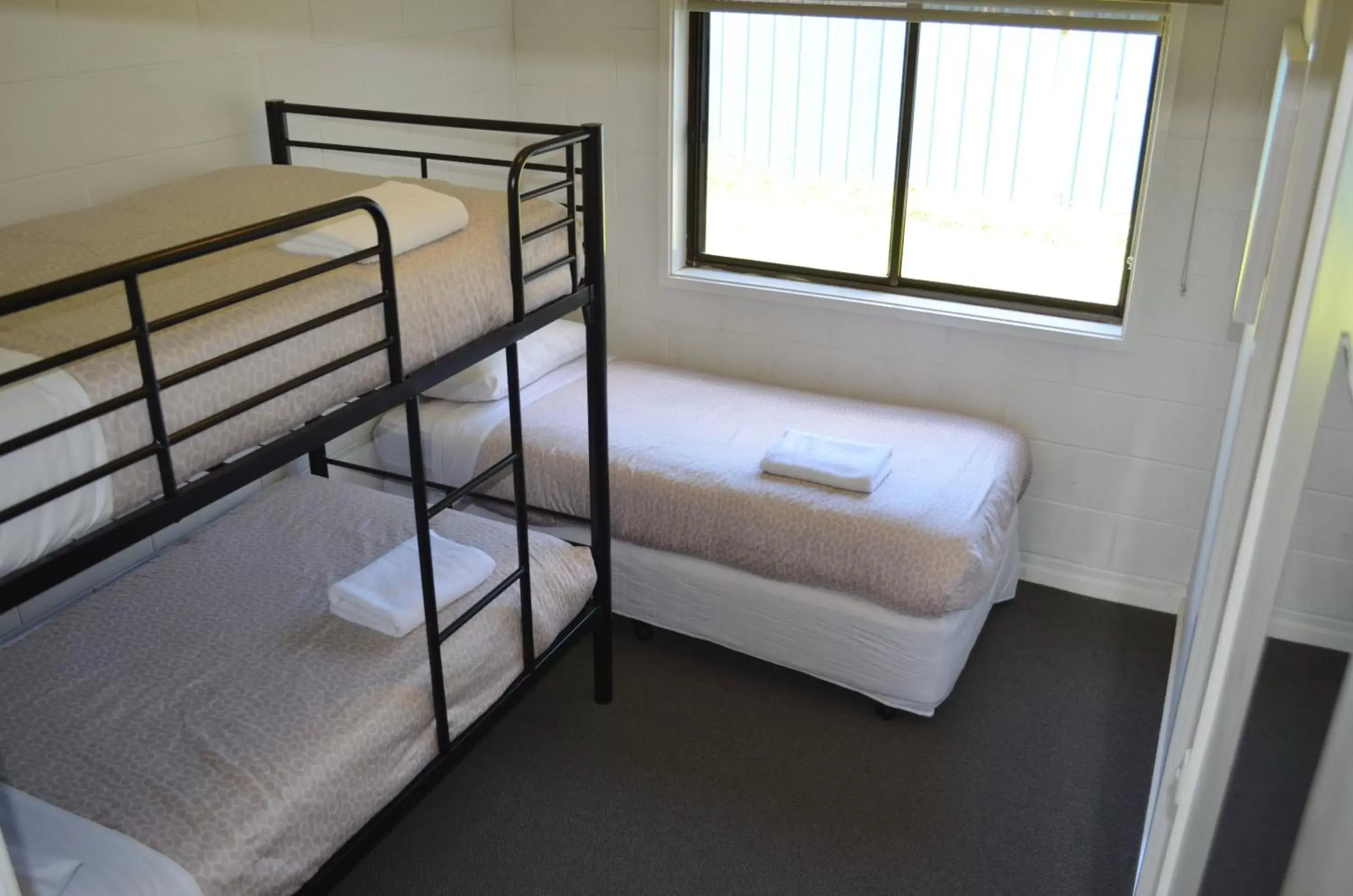 Bed, Bunk Bed in Motel Marengo