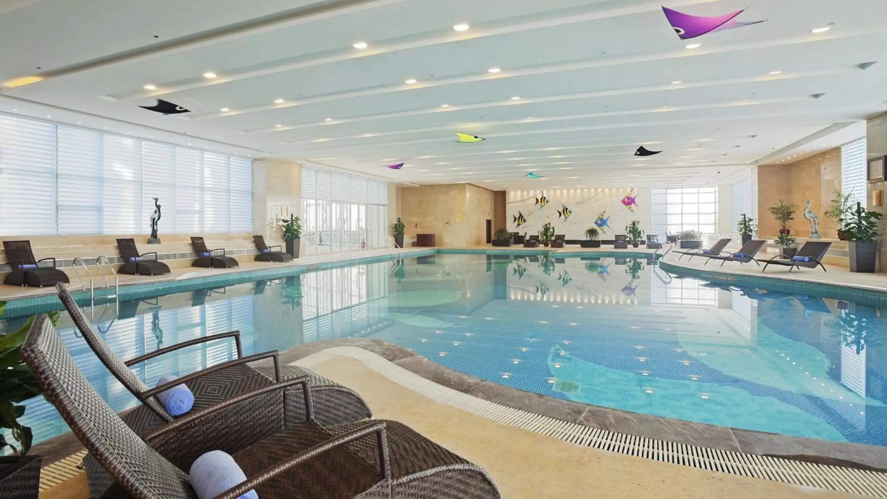 Swimming Pool in Crowne Plaza Yantai Sea View, an IHG Hotel