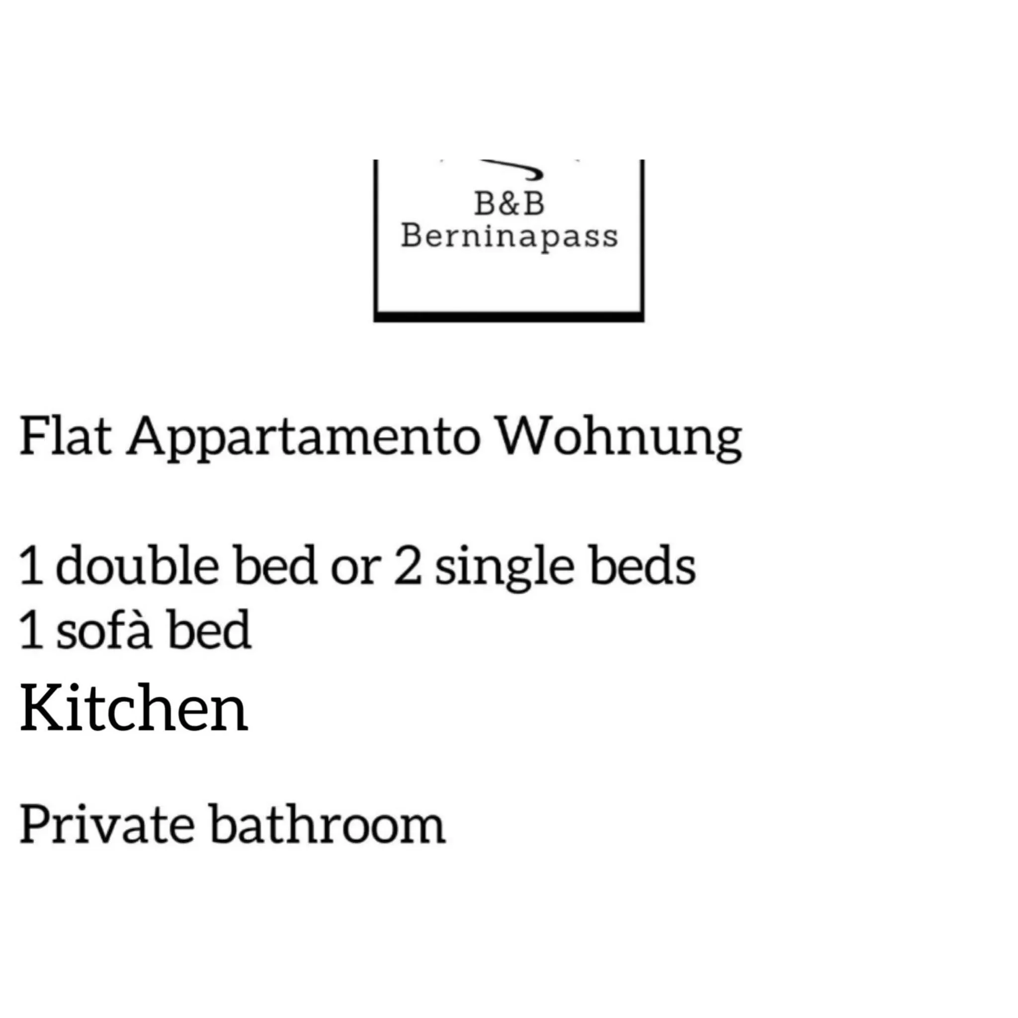 Quadruple Room with Private Bathroom in B&B Berninapass- Bernina Experience