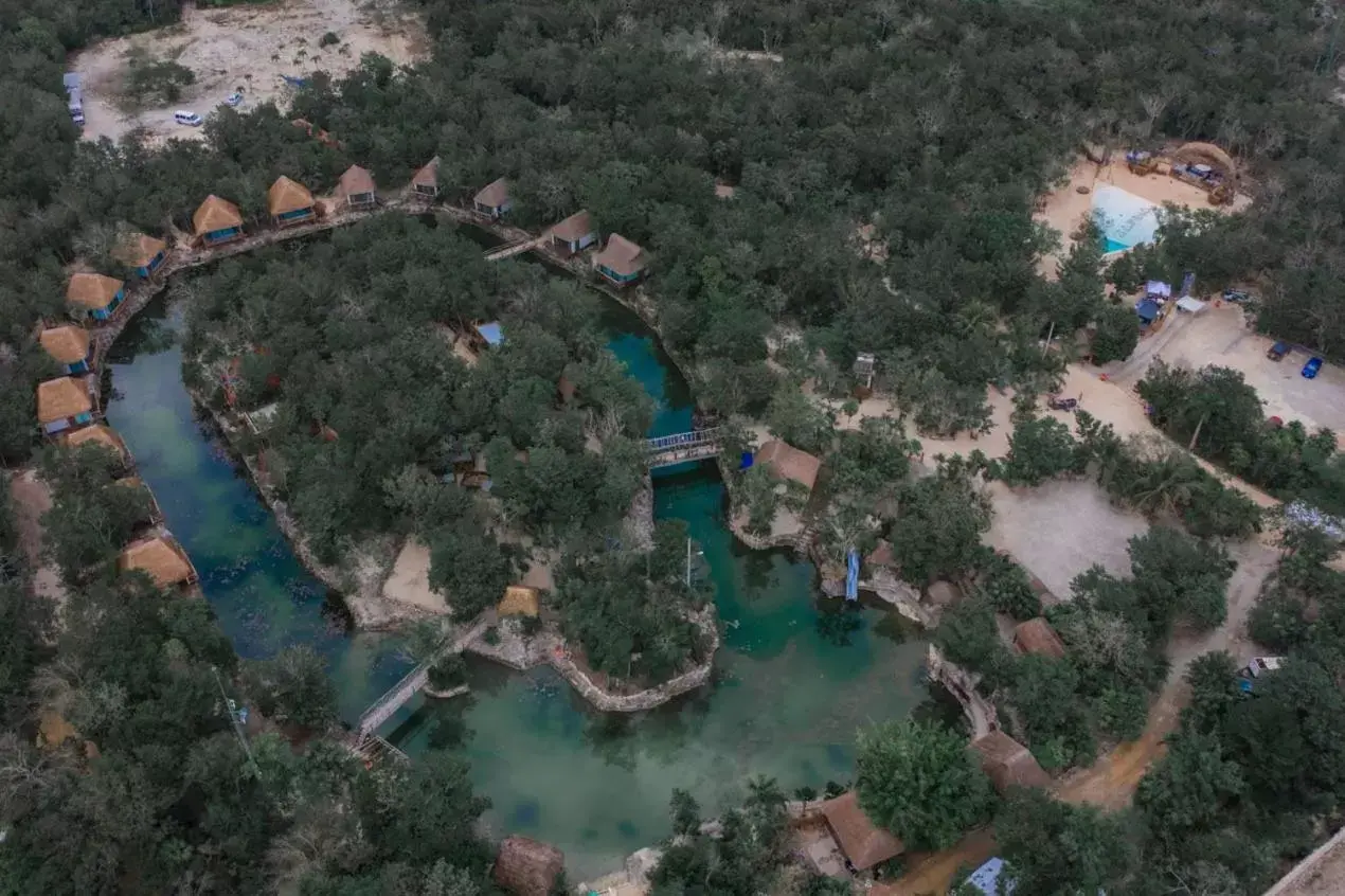 Bird's eye view, Bird's-eye View in Zamna eco-lodge Tulum