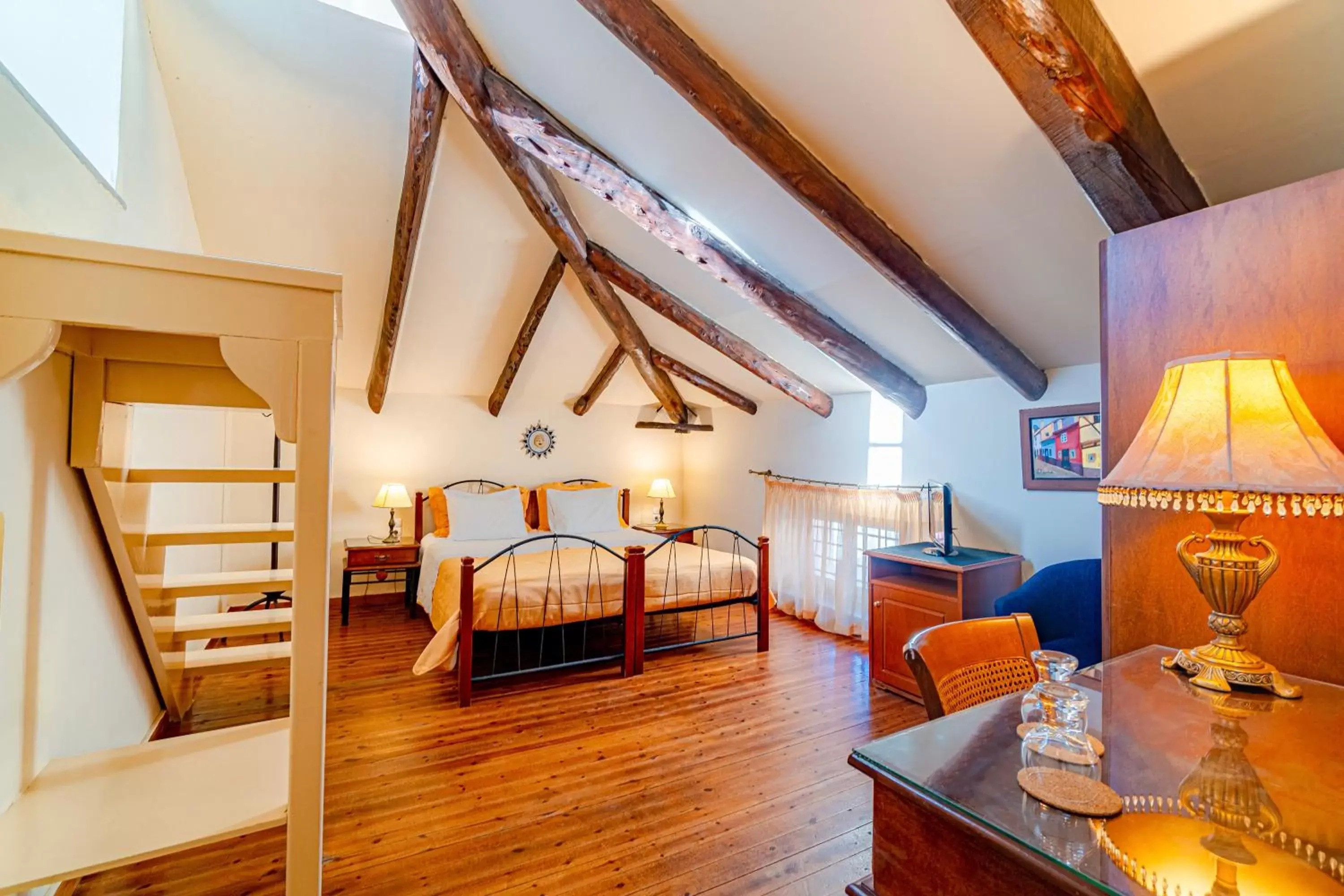 Bed, Dining Area in Archontiko Eleni Boutique Hotel