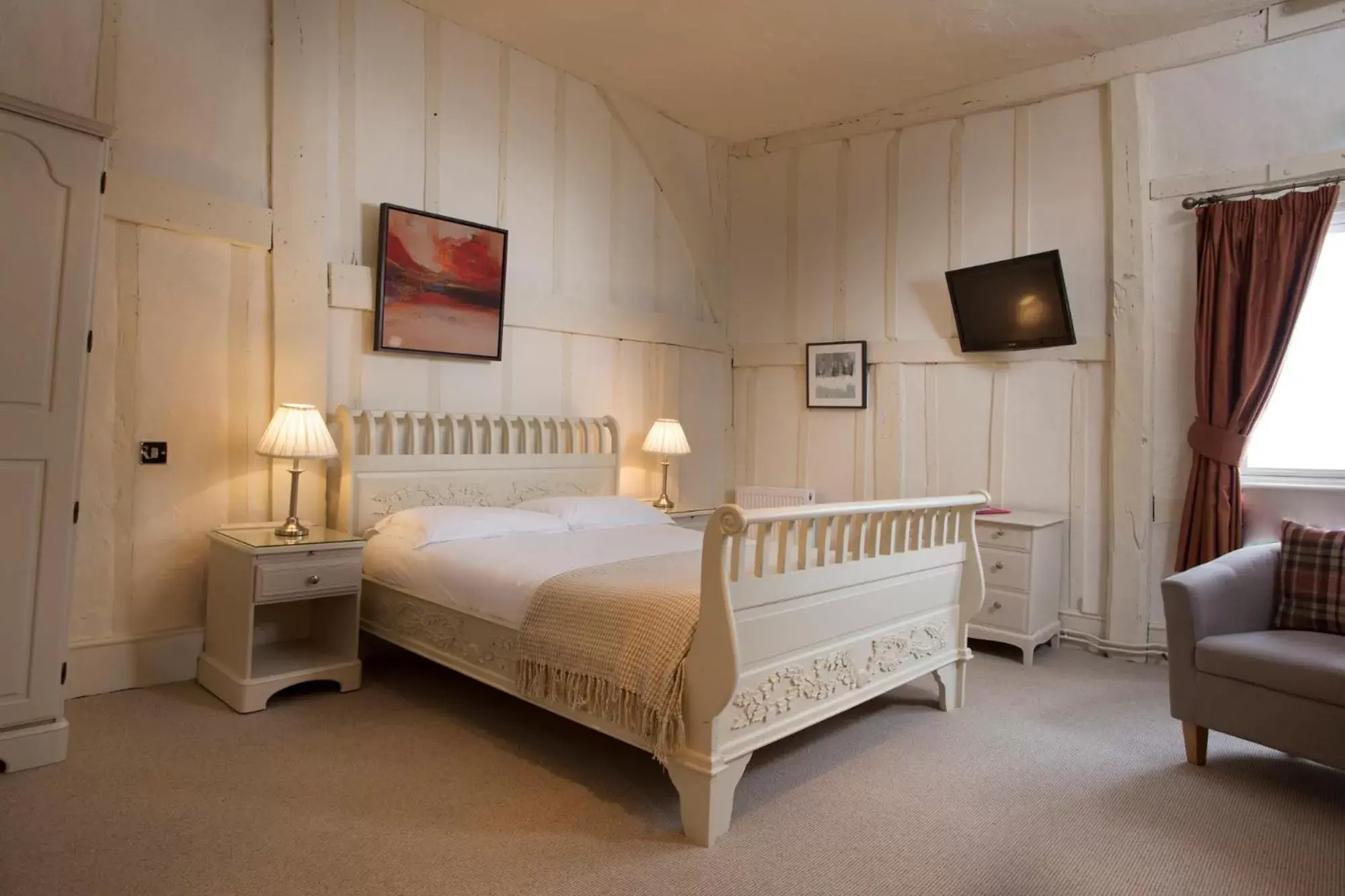 Bedroom, Bed in The George Hotel & Brasserie, Cranbrook