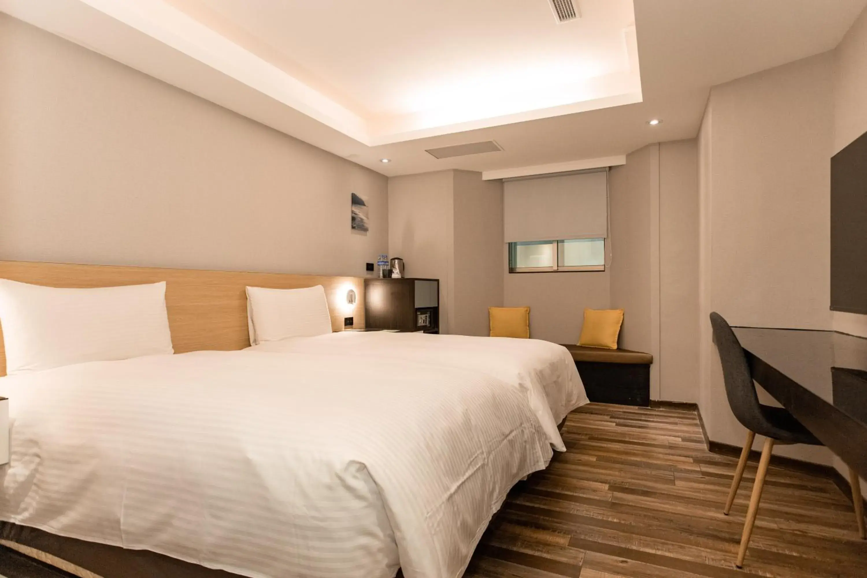 Bed in Hub Hotel Tucheng