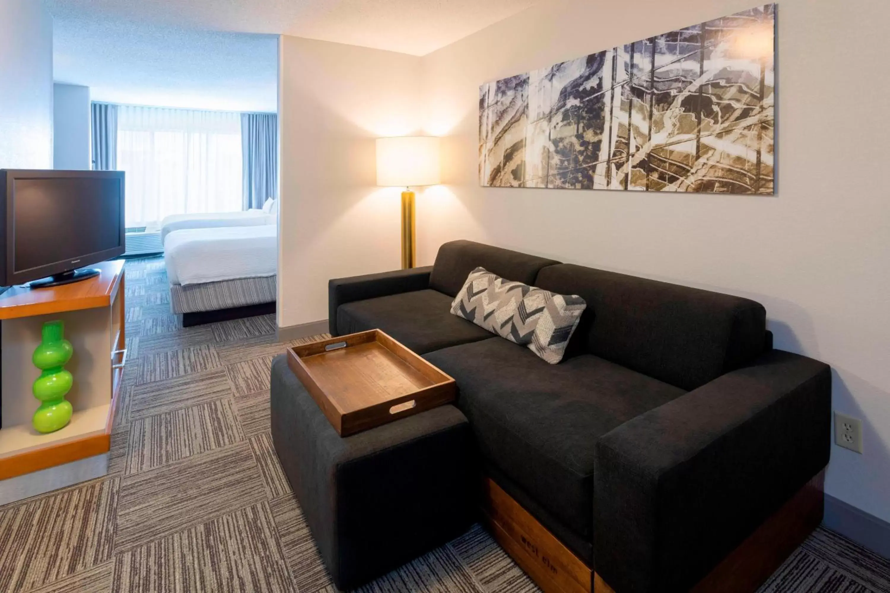 Bedroom, Seating Area in SpringHill Suites Rochester Mayo Clinic Area / Saint Marys