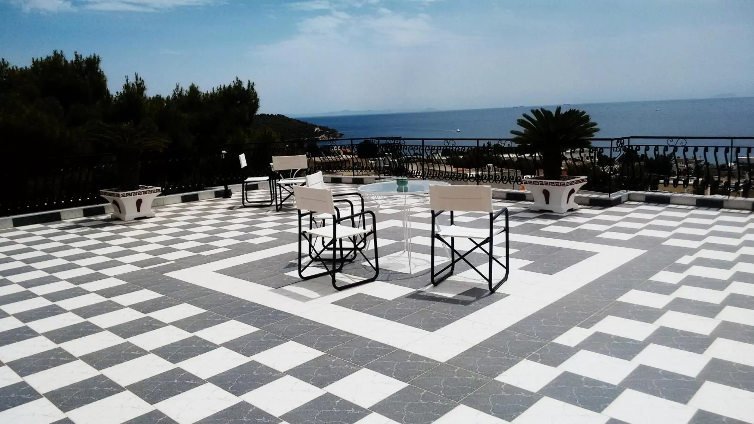 Patio in Pefkides Aegina Boutique Apartments