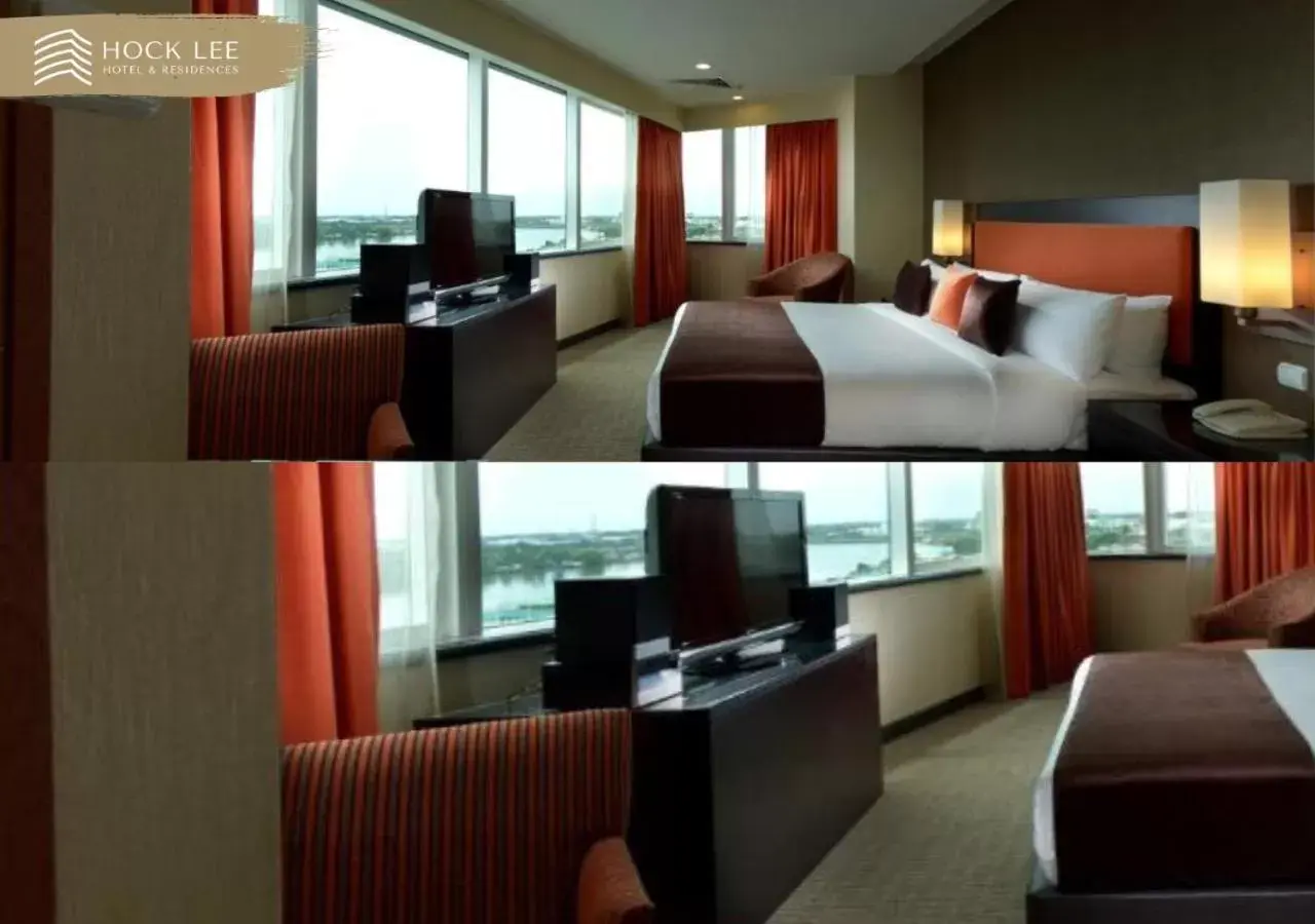 Bed, TV/Entertainment Center in Hock Lee Hotel & Residences