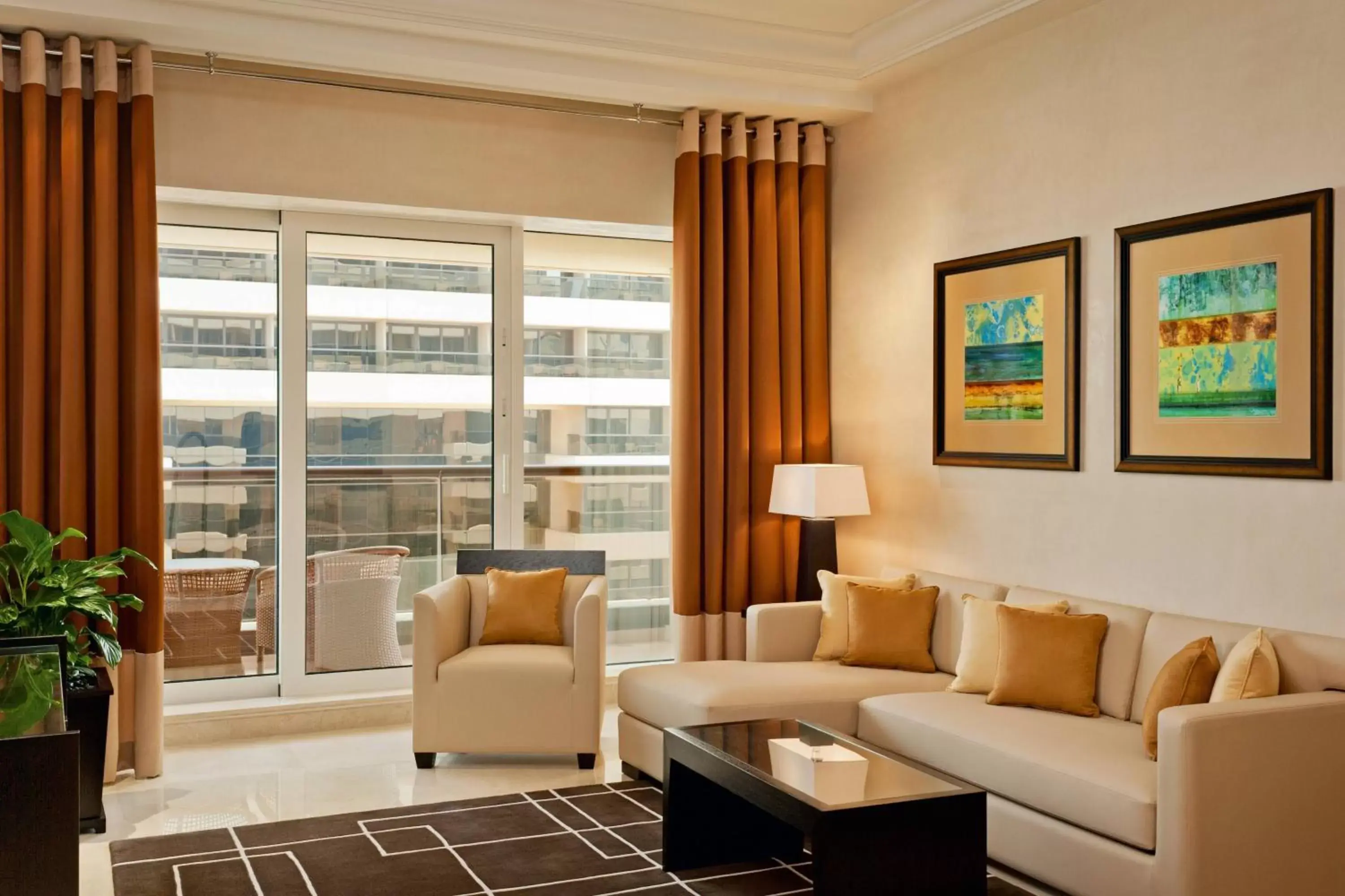 Living room, Seating Area in Grosvenor House, a Luxury Collection Hotel, Dubai