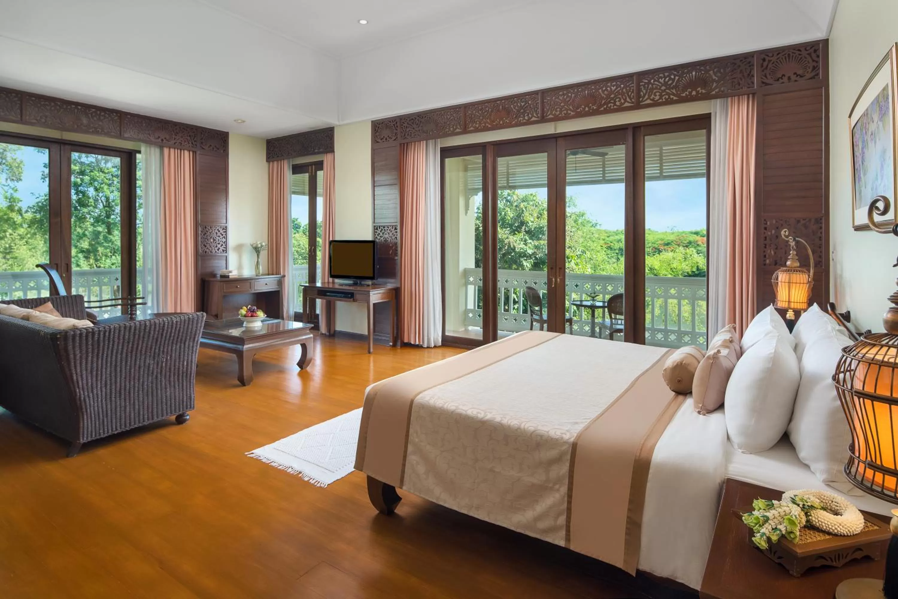 View (from property/room), Bed in Dheva Mantra Resort