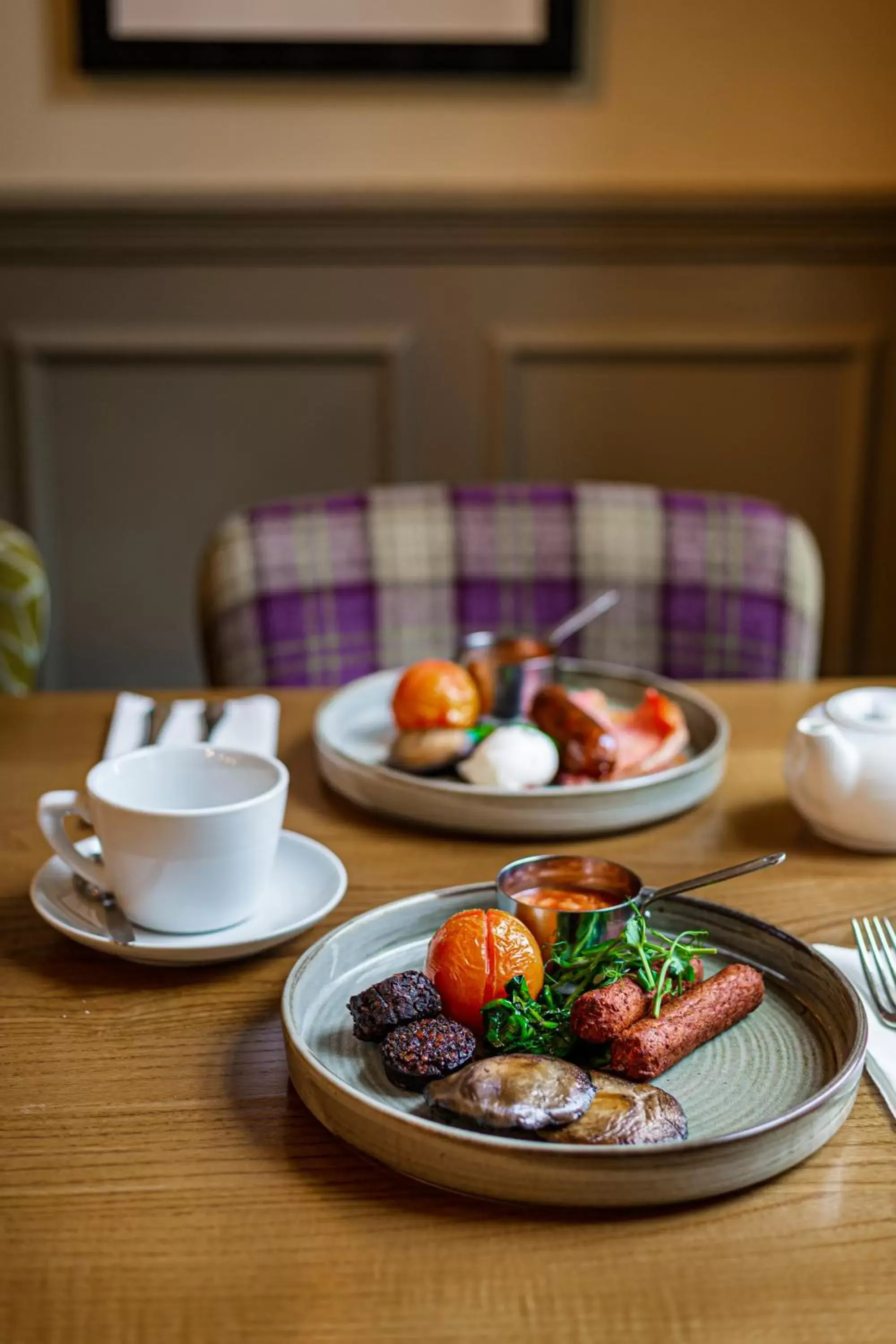 Breakfast in The Castle Hotel, Conwy, North Wales