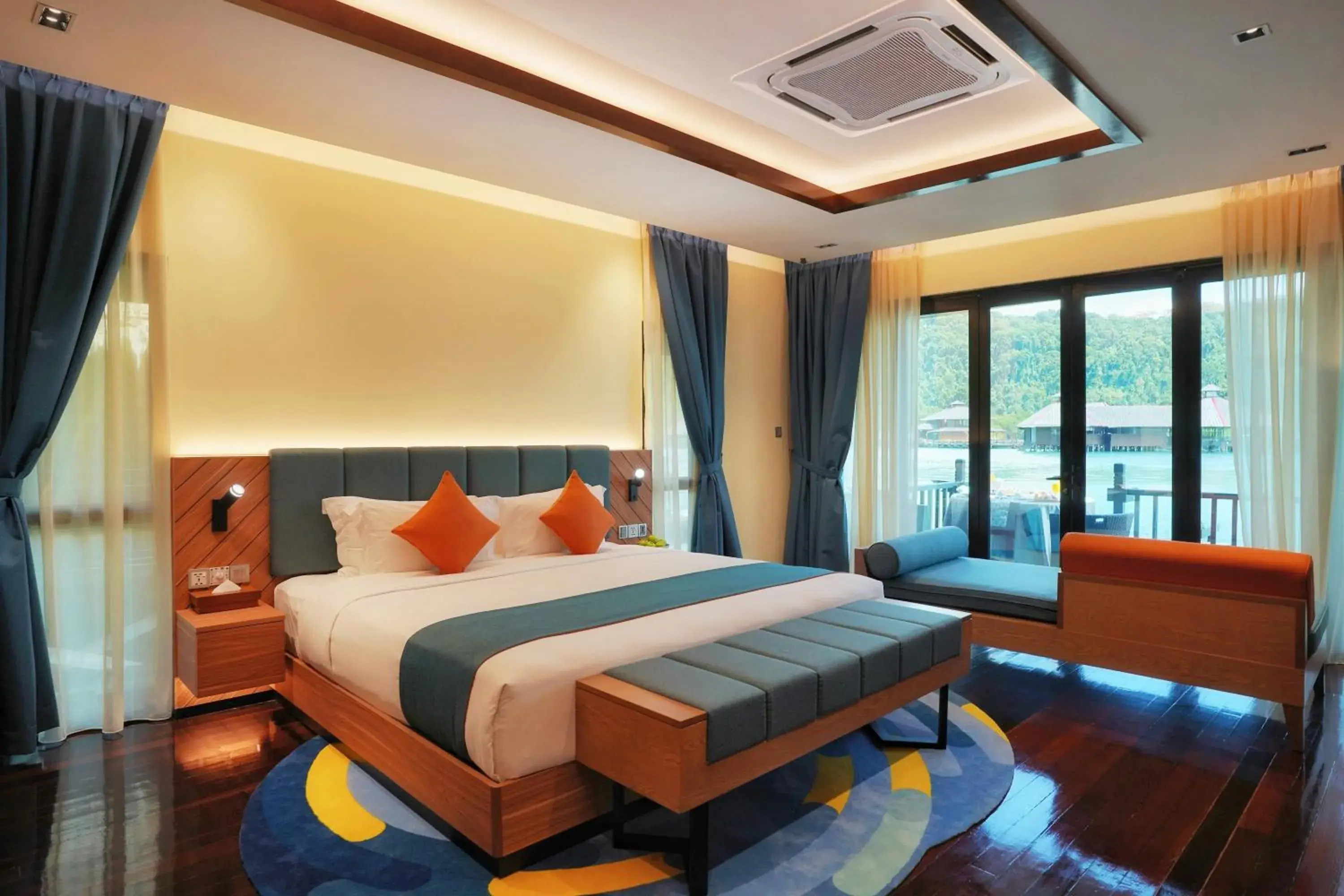 Bed in Gayana Marine Resort