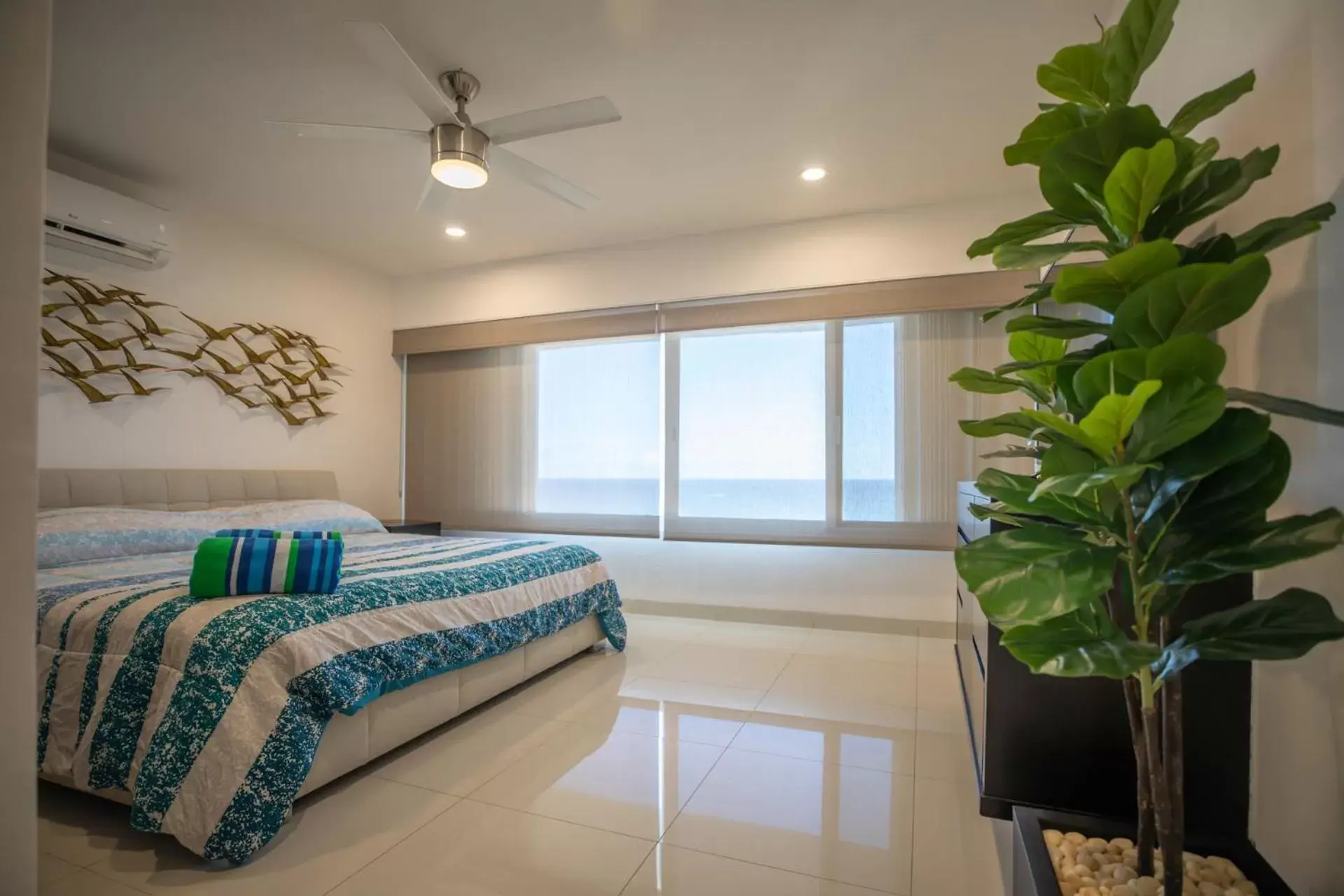 Bedroom, Bed in Beachfront Penthouses by LivIN Cancun