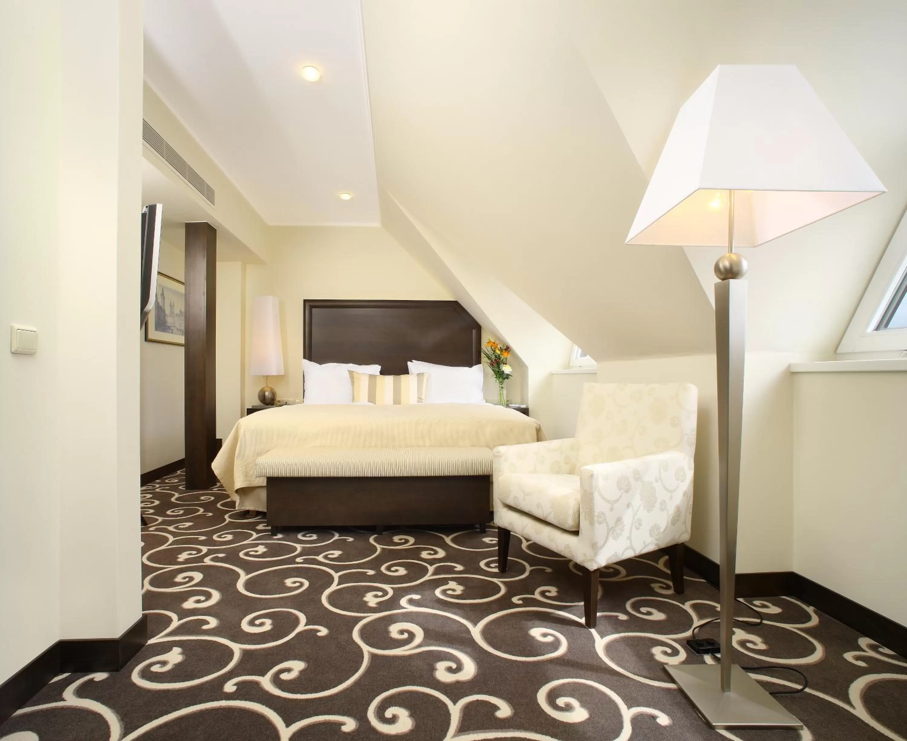 Bedroom, Bed in Grand Hotel Bohemia