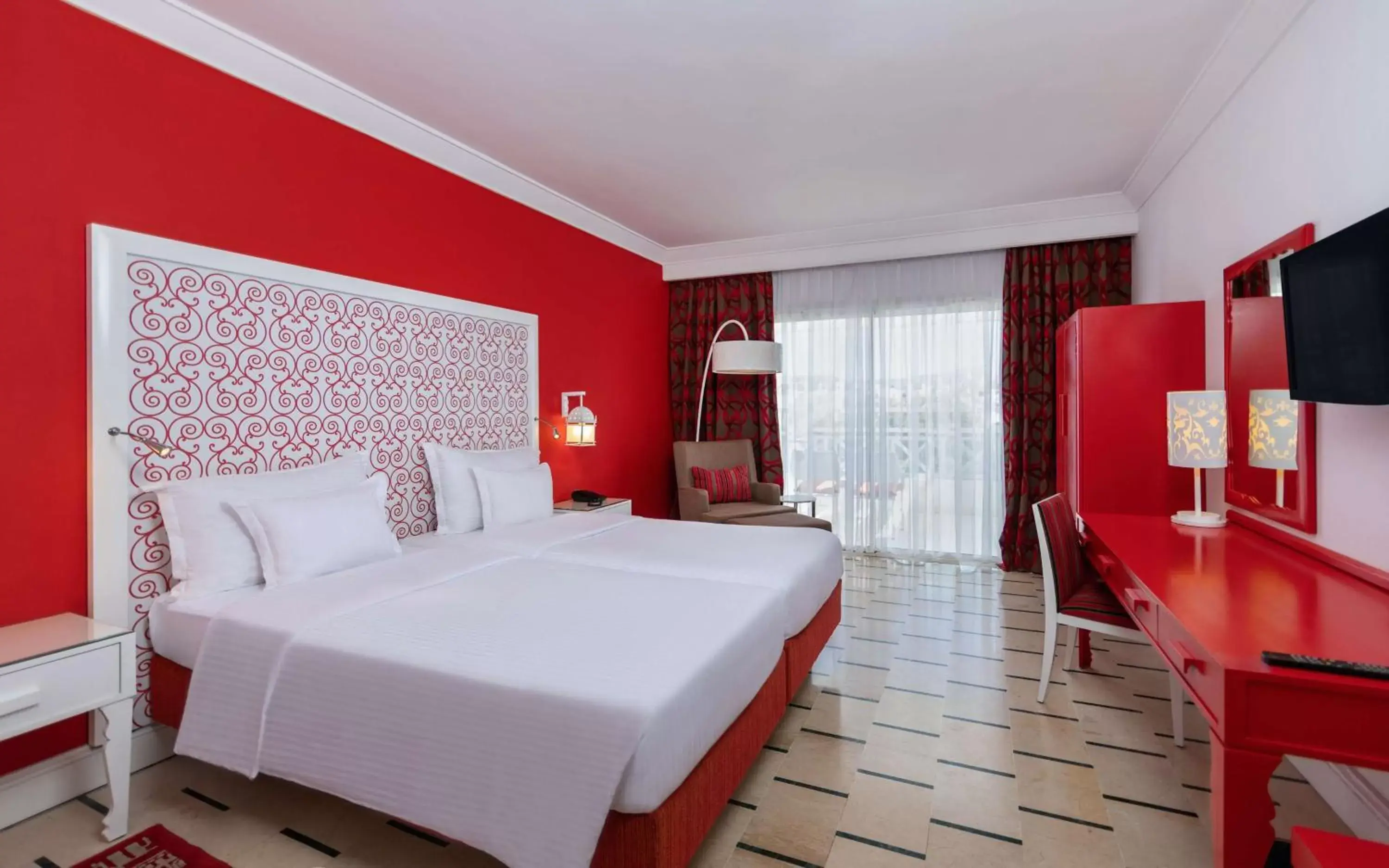 Bedroom, Bed in Radisson Blu Resort & Thalasso Hammamet