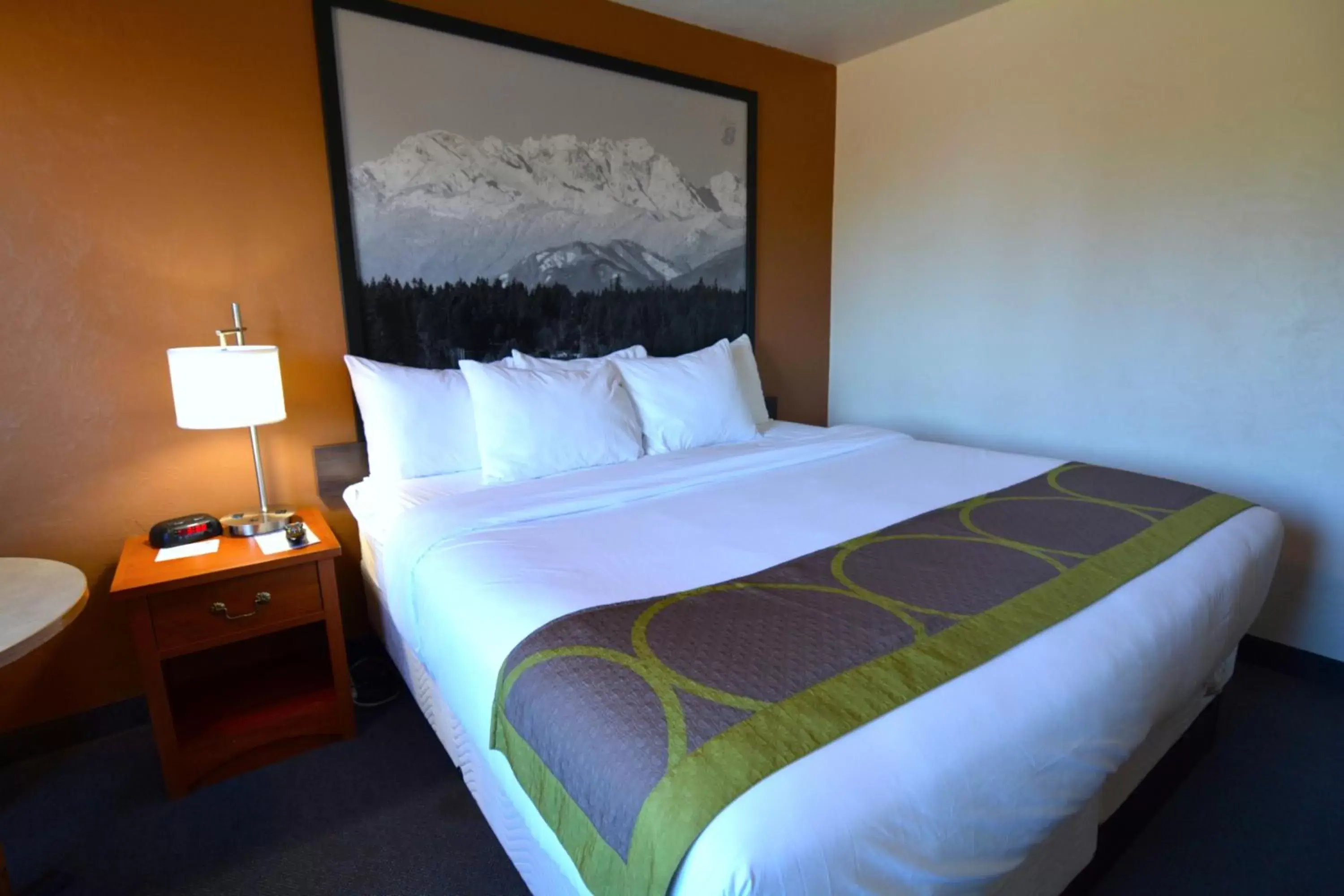 Bed in Super 8 by Wyndham Port Angeles at Olympic National Park