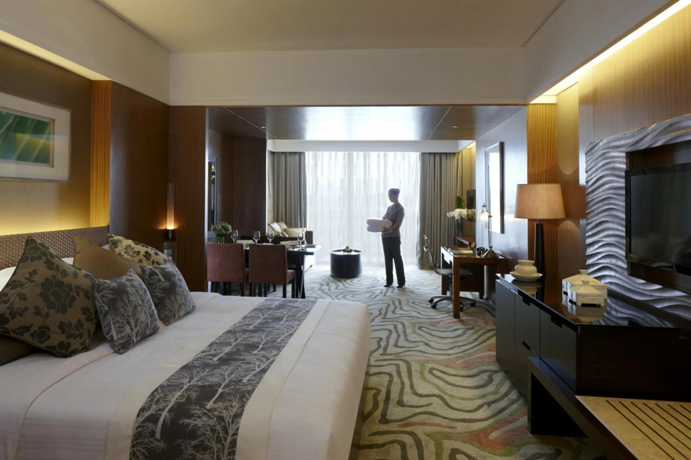 Decorative detail, Bed in Mission Hills Hotel Resorts Dongguan