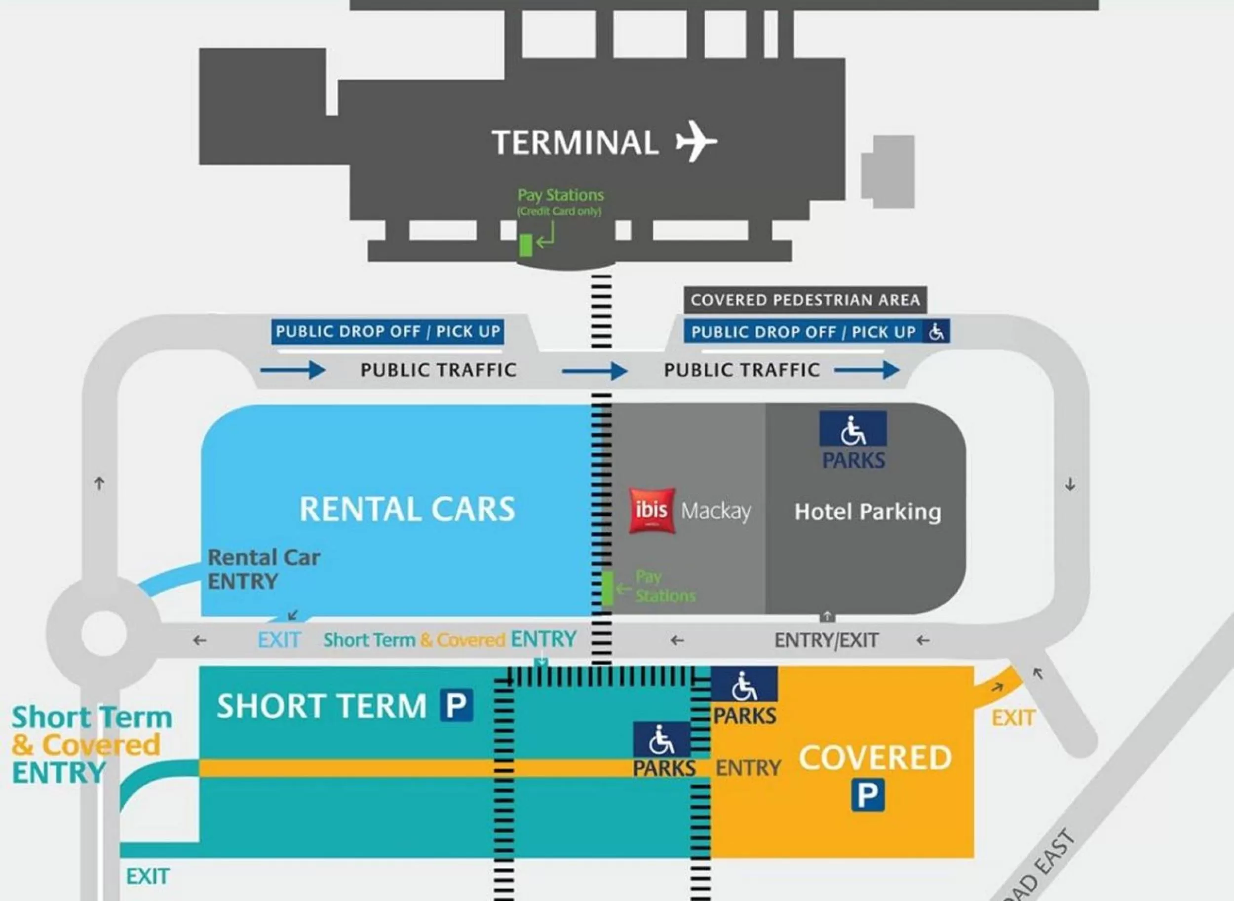 Facade/entrance in Ibis Mackay