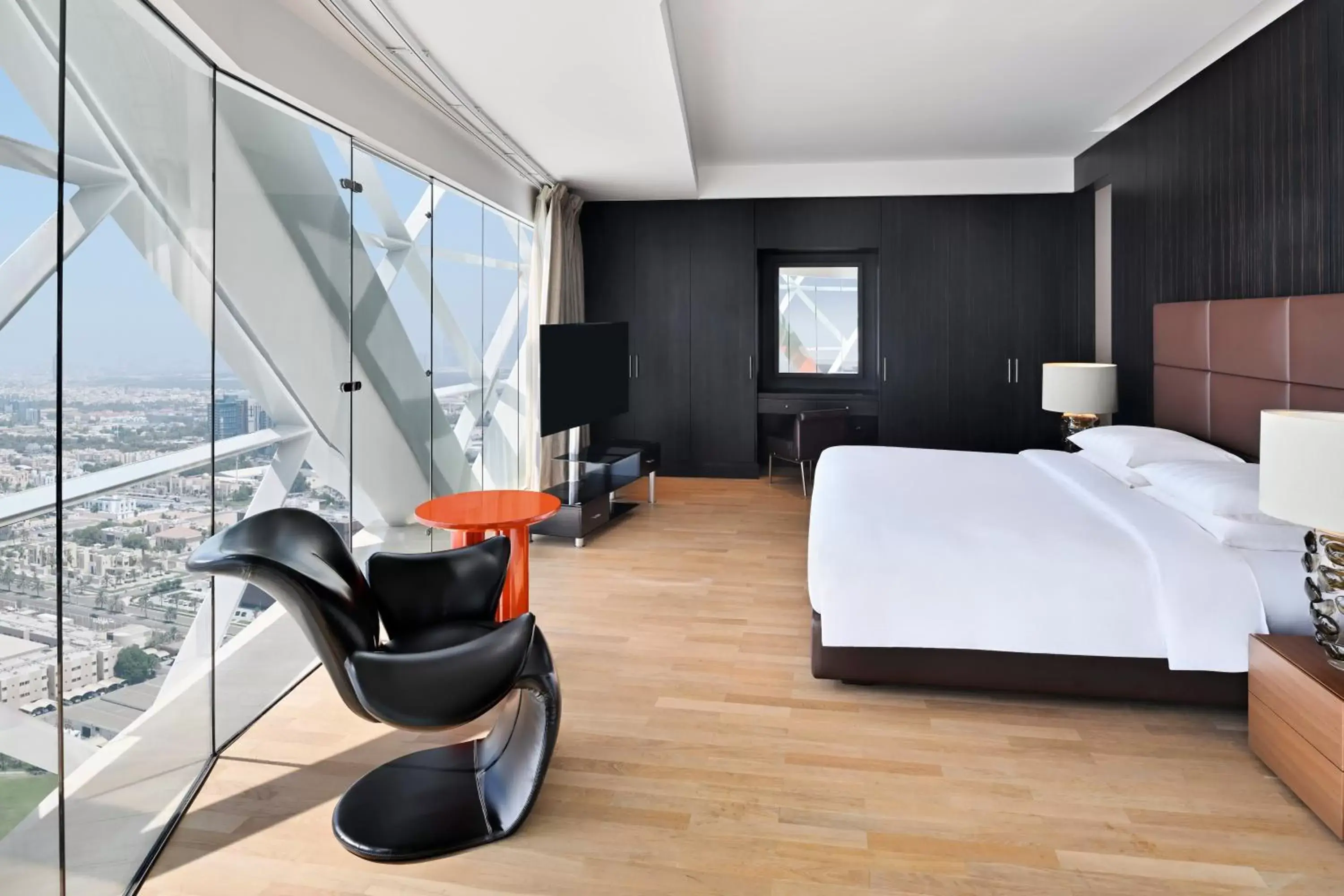 Bed in Andaz Capital Gate Abu Dhabi - a concept by Hyatt