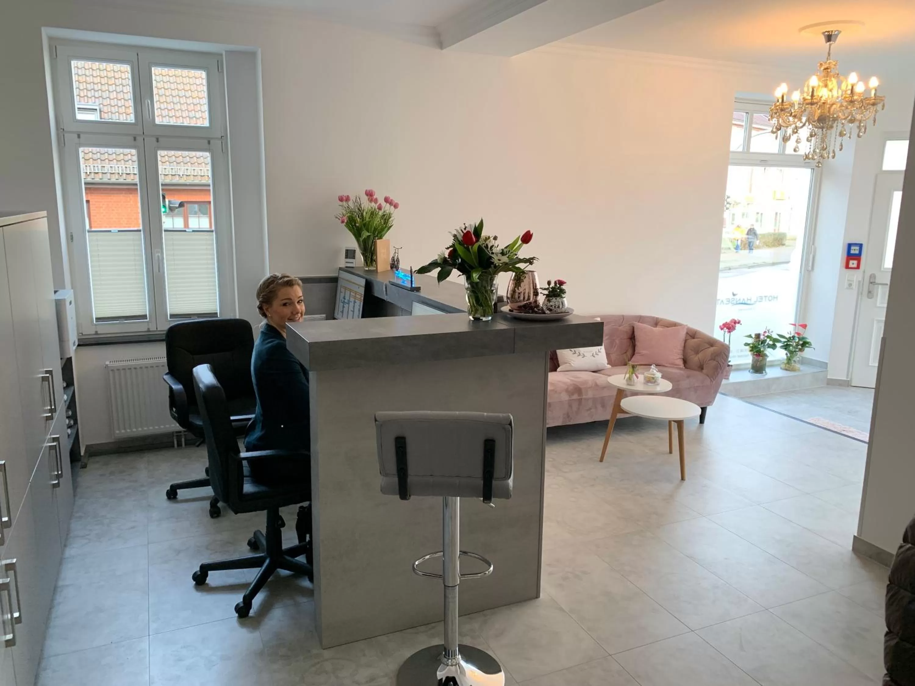 Lobby or reception in Hotel Hanseat Stralsund