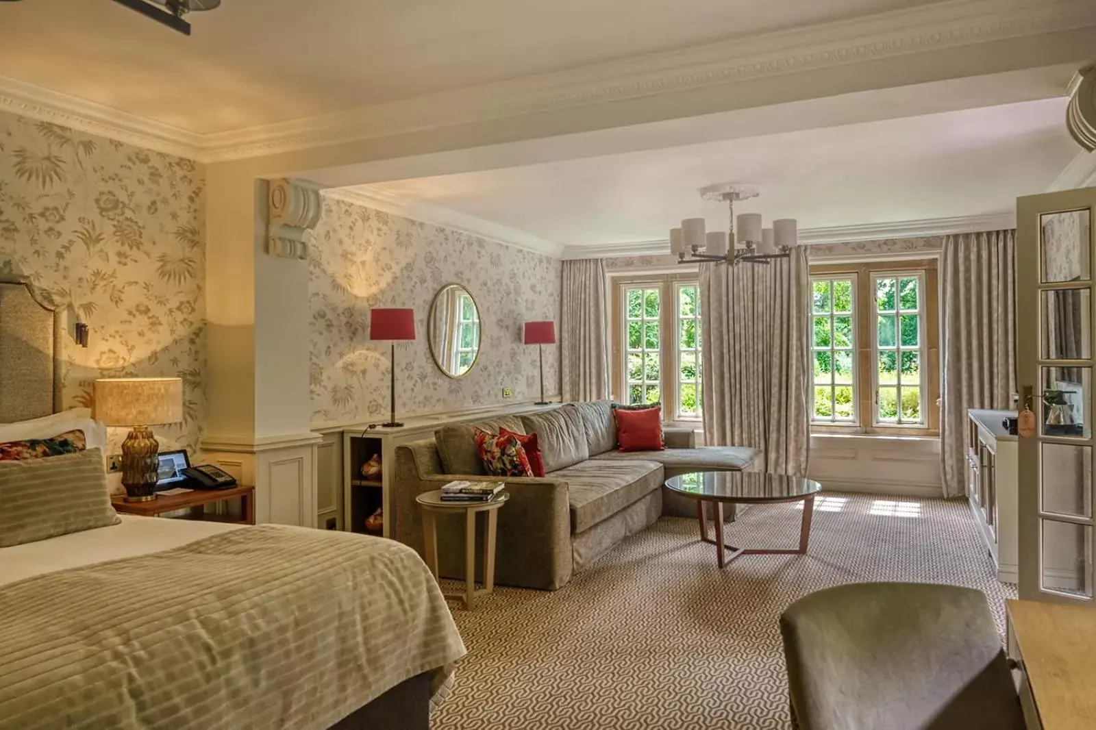 Bed, Seating Area in Pennyhill Park Hotel and Spa