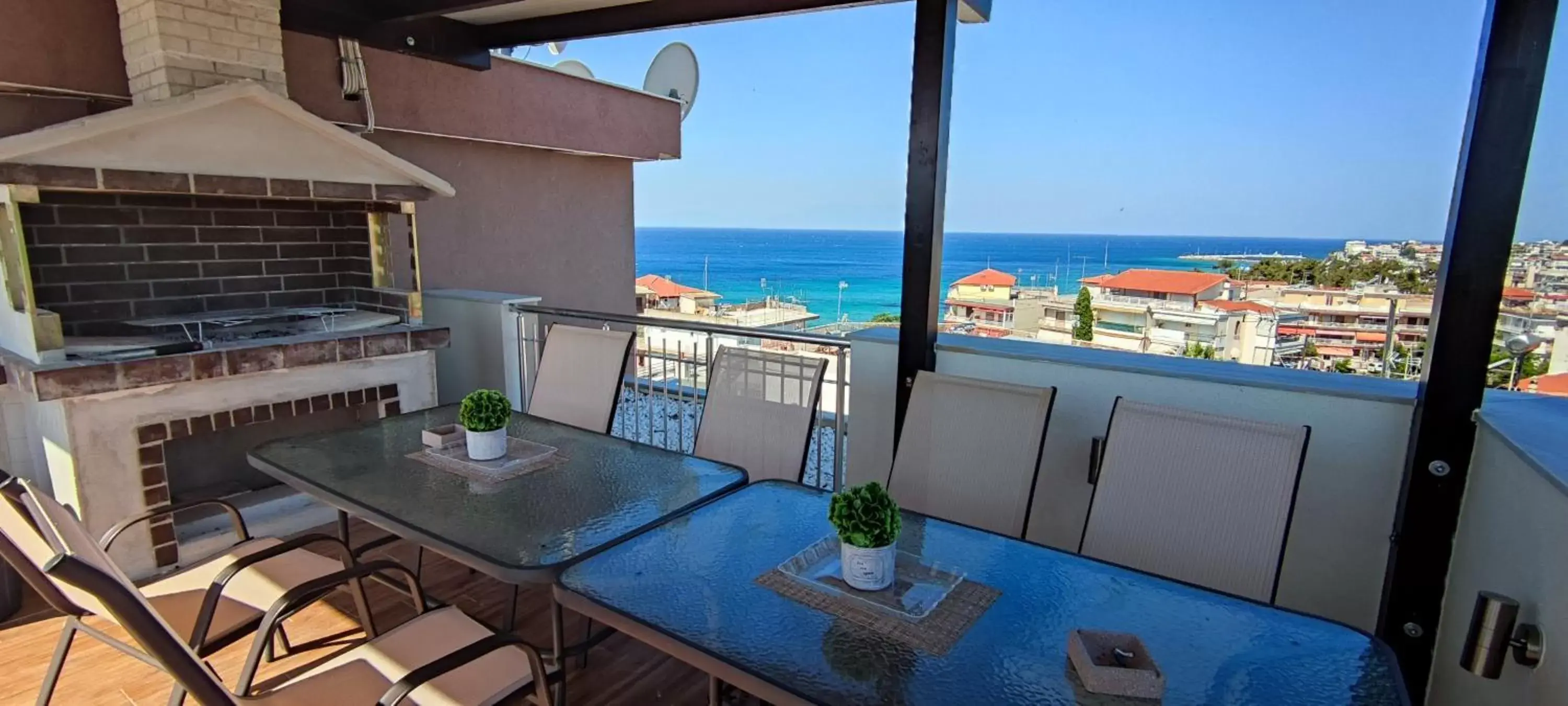 Balcony/Terrace in Sea Star Apartments Kallikratia