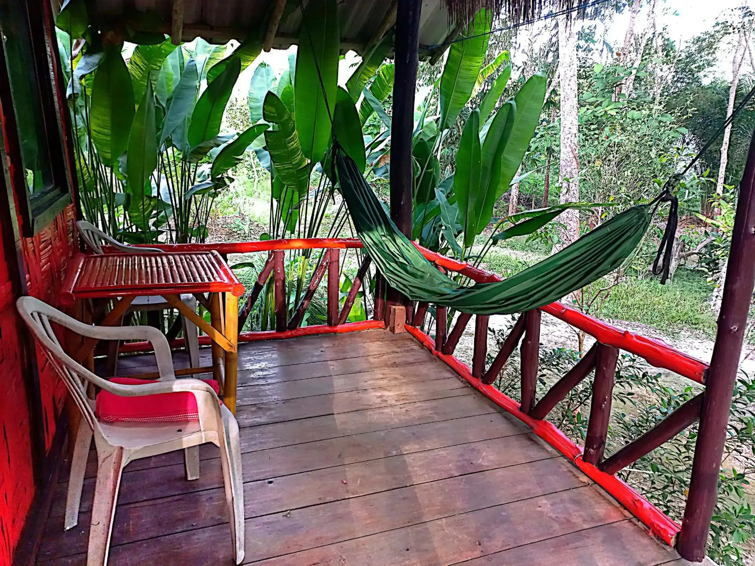 Balcony/Terrace in Lanta Maikeaw Bungalow