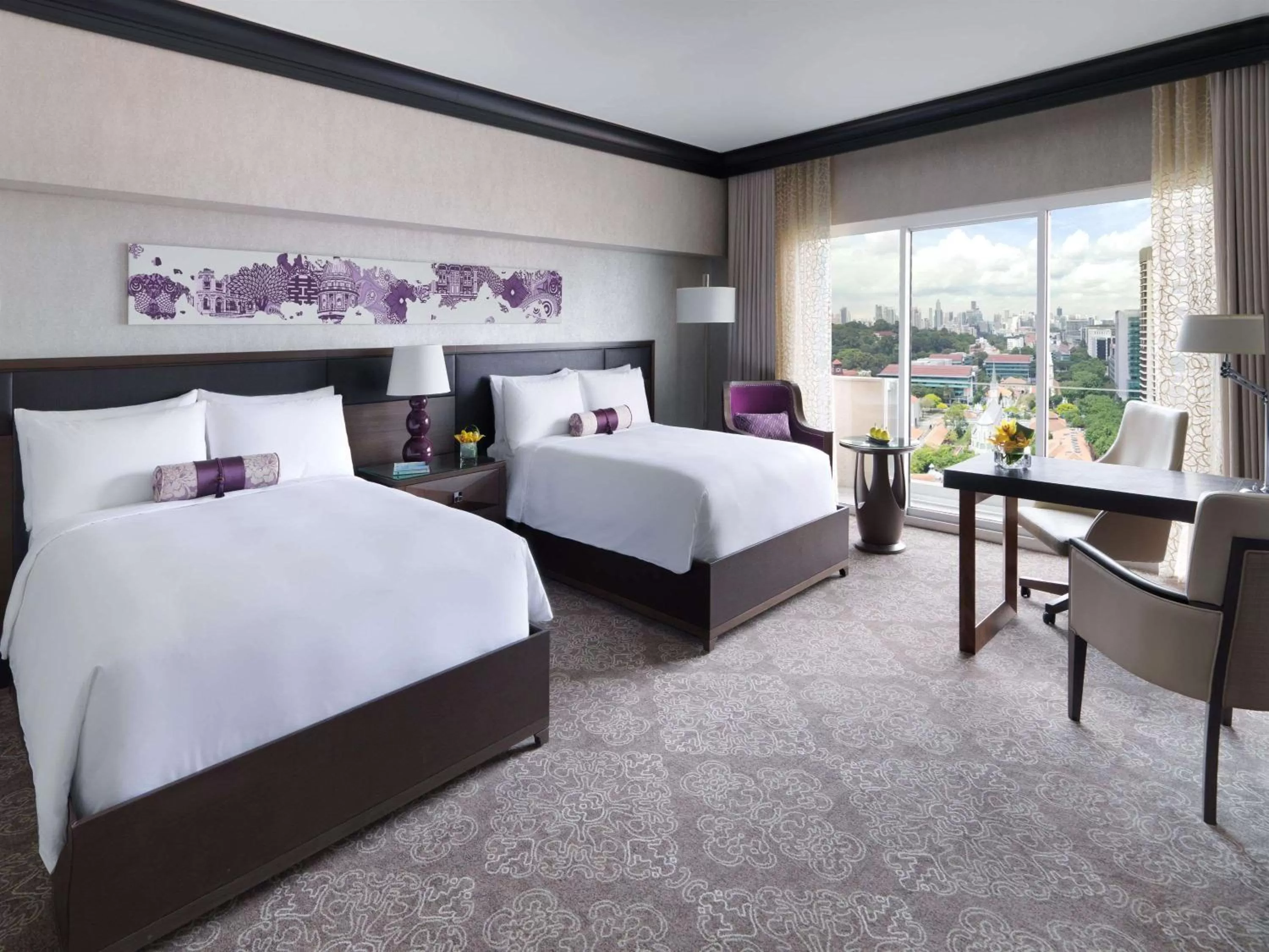 Fairmont Double Room with Two Double Beds and Balcony in Fairmont Singapore