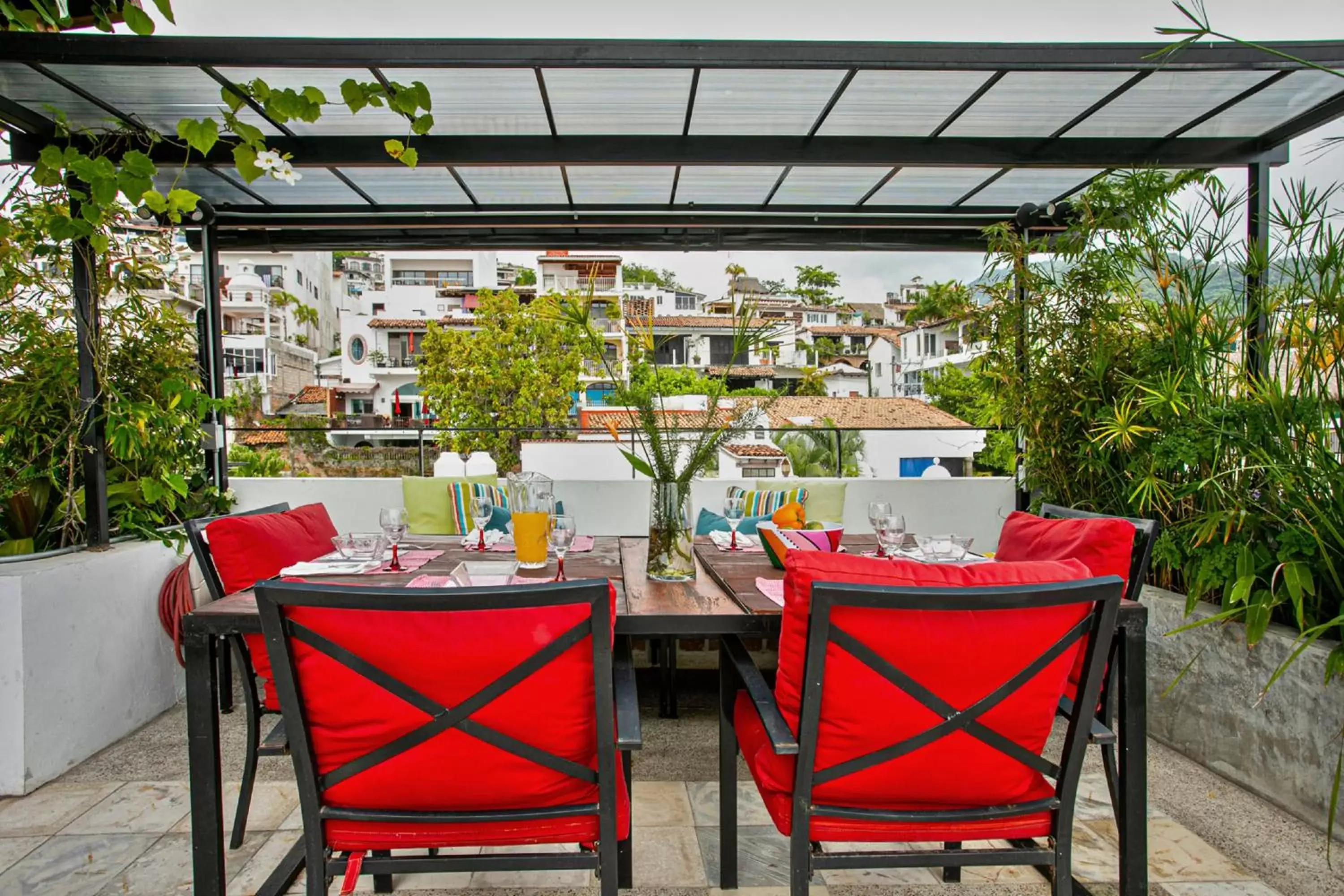 Balcony/Terrace, Restaurant/Places to Eat in Casa Pancha Puerto Vallarta Centro - Adults Only