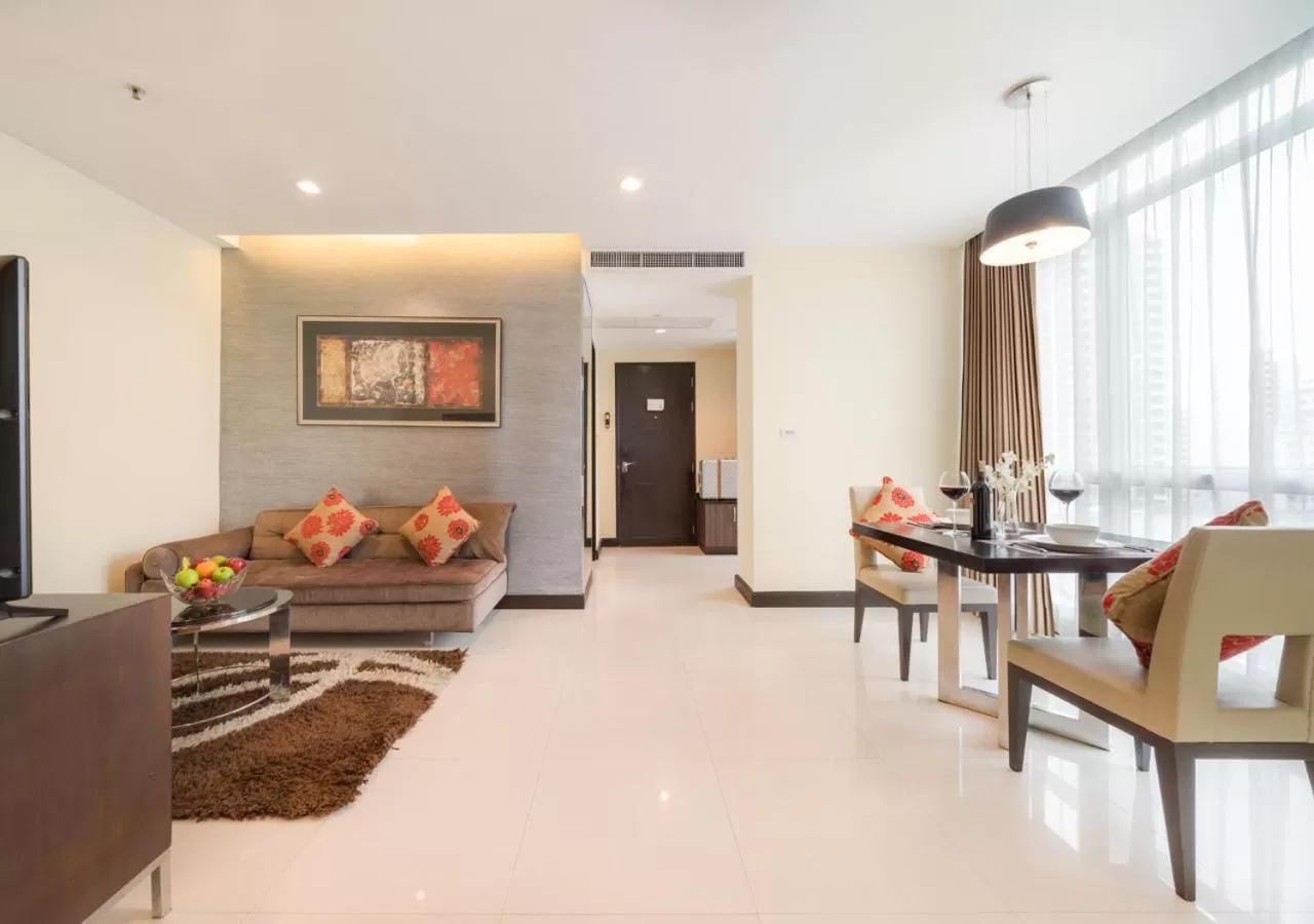 Seating area in FuramaXclusive Asoke, Bangkok