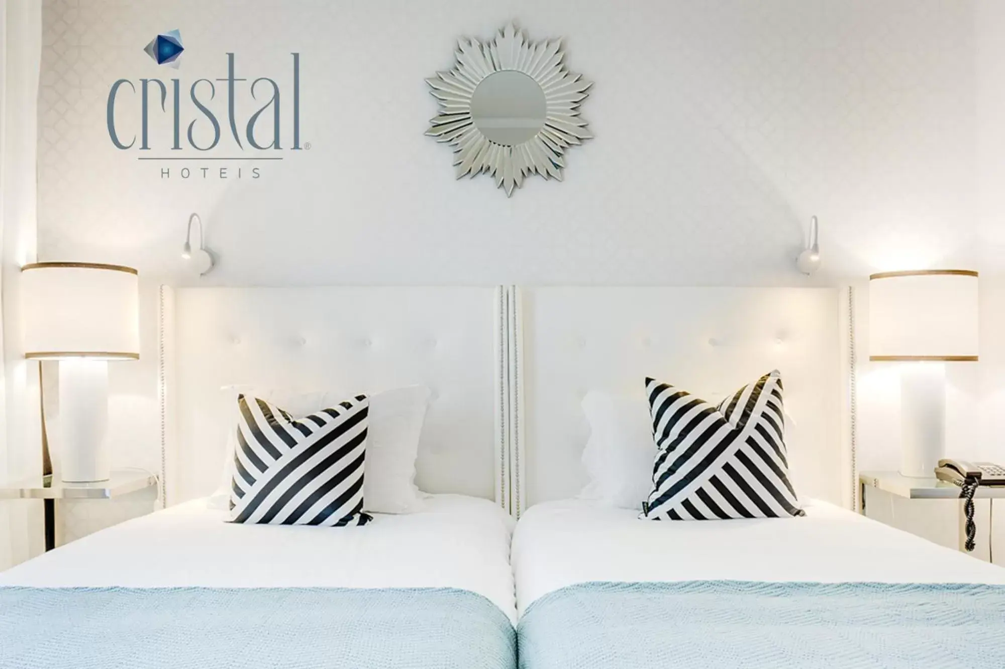 Bed in Hotel Cristal Marinha