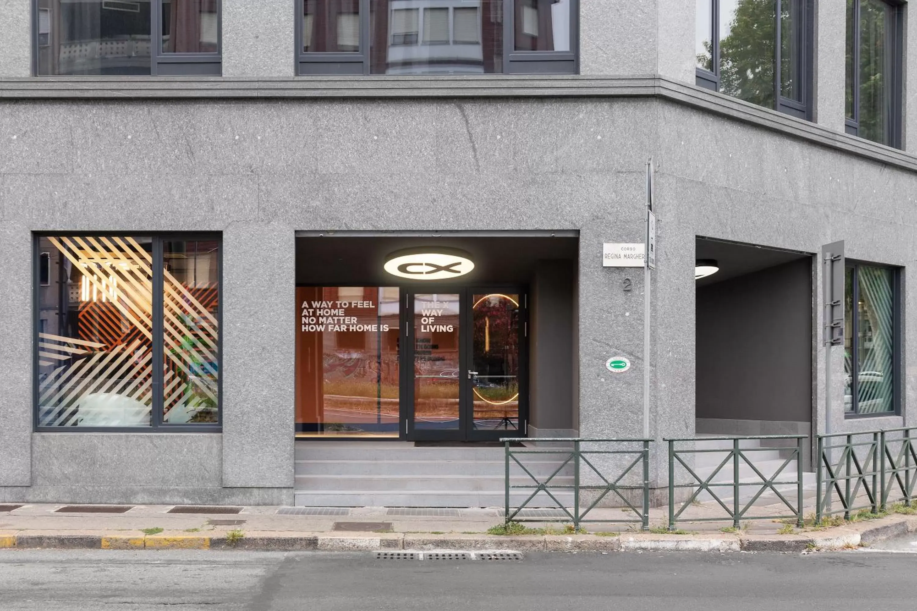 Facade/entrance in CX Turin Regina Student&Explorer Place