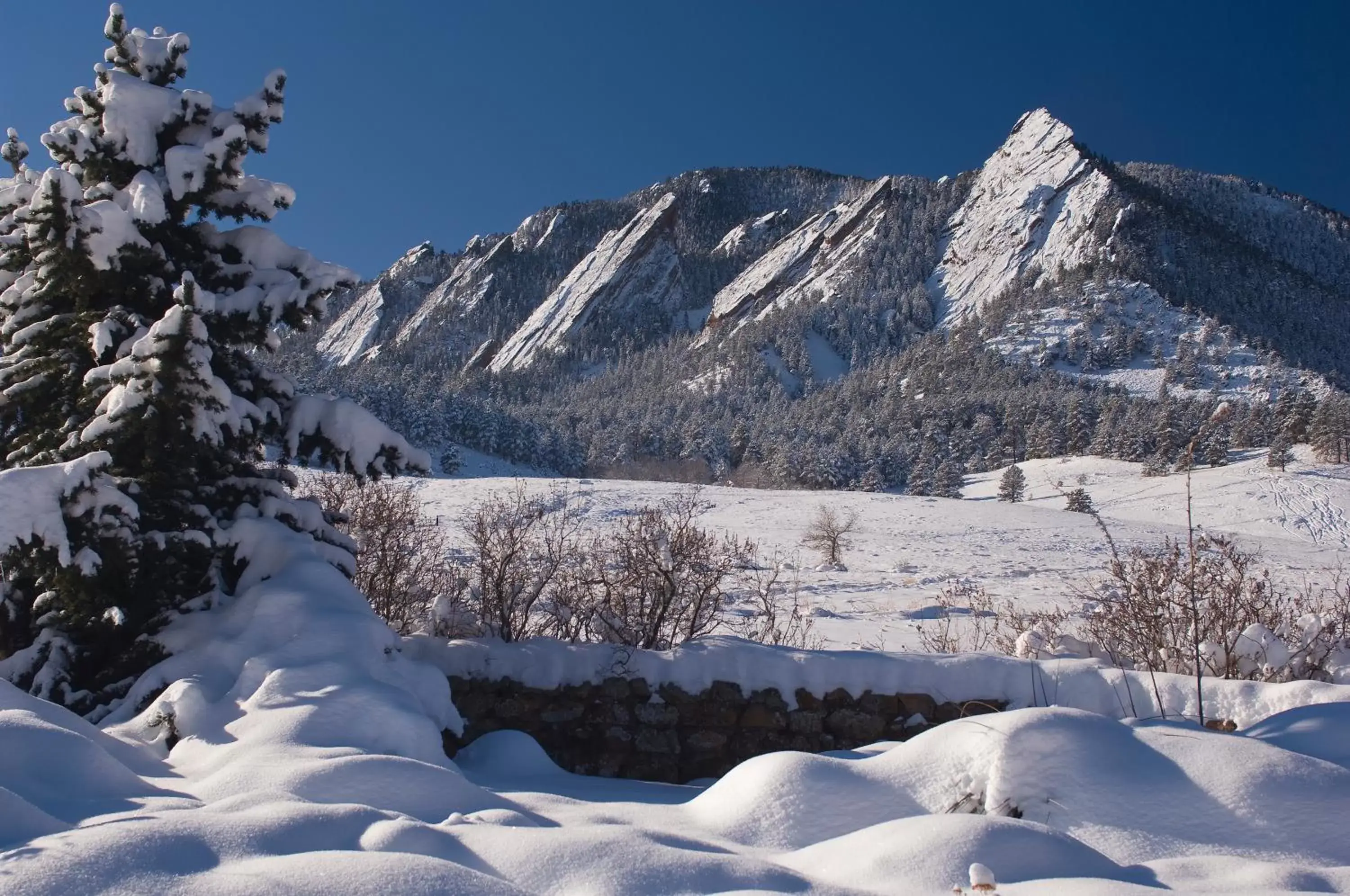 Natural landscape, Winter in Colorado Chautauqua Cottages