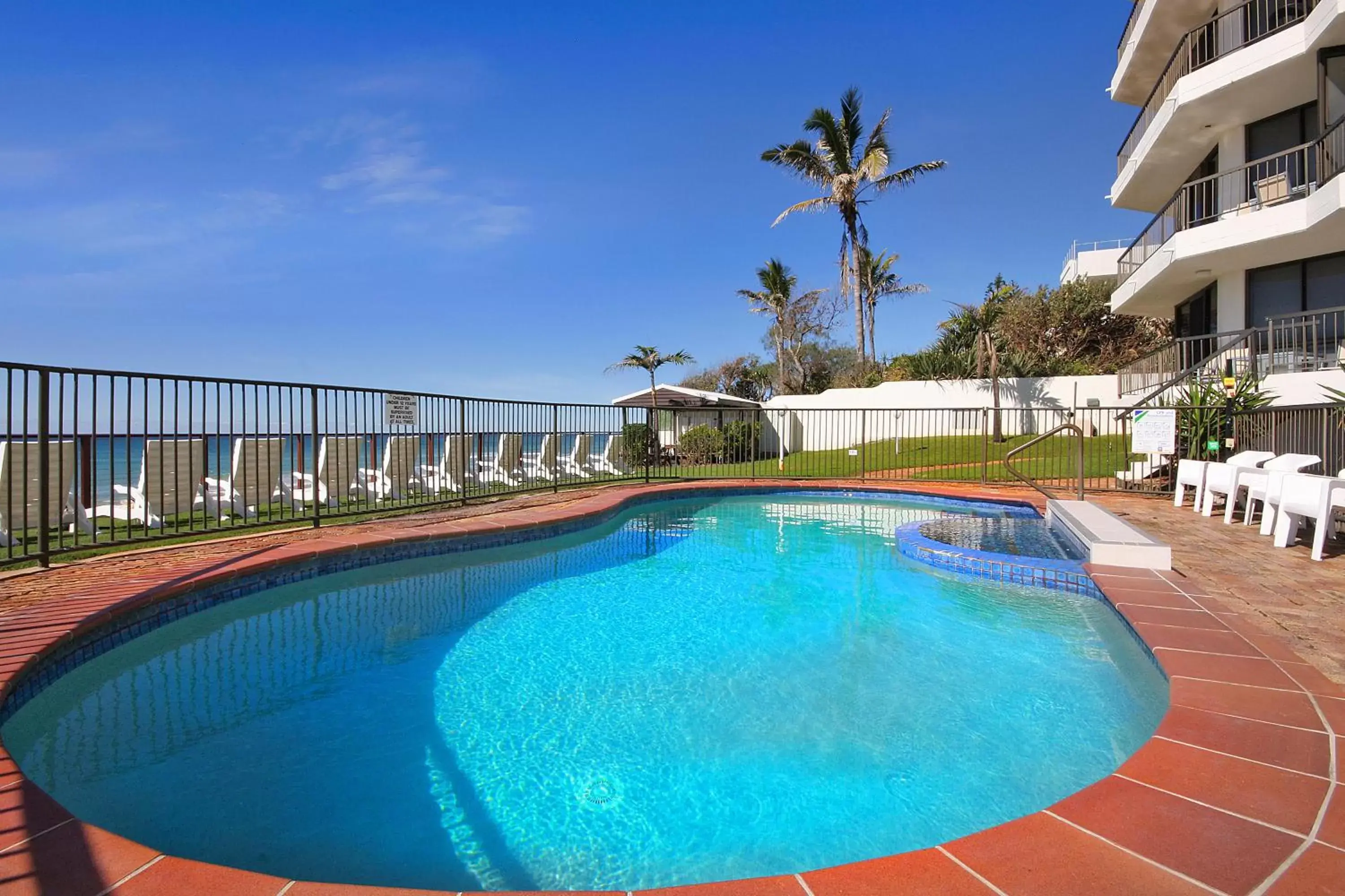 Swimming Pool in Spindrift on the Beach - Absolute Beachfront