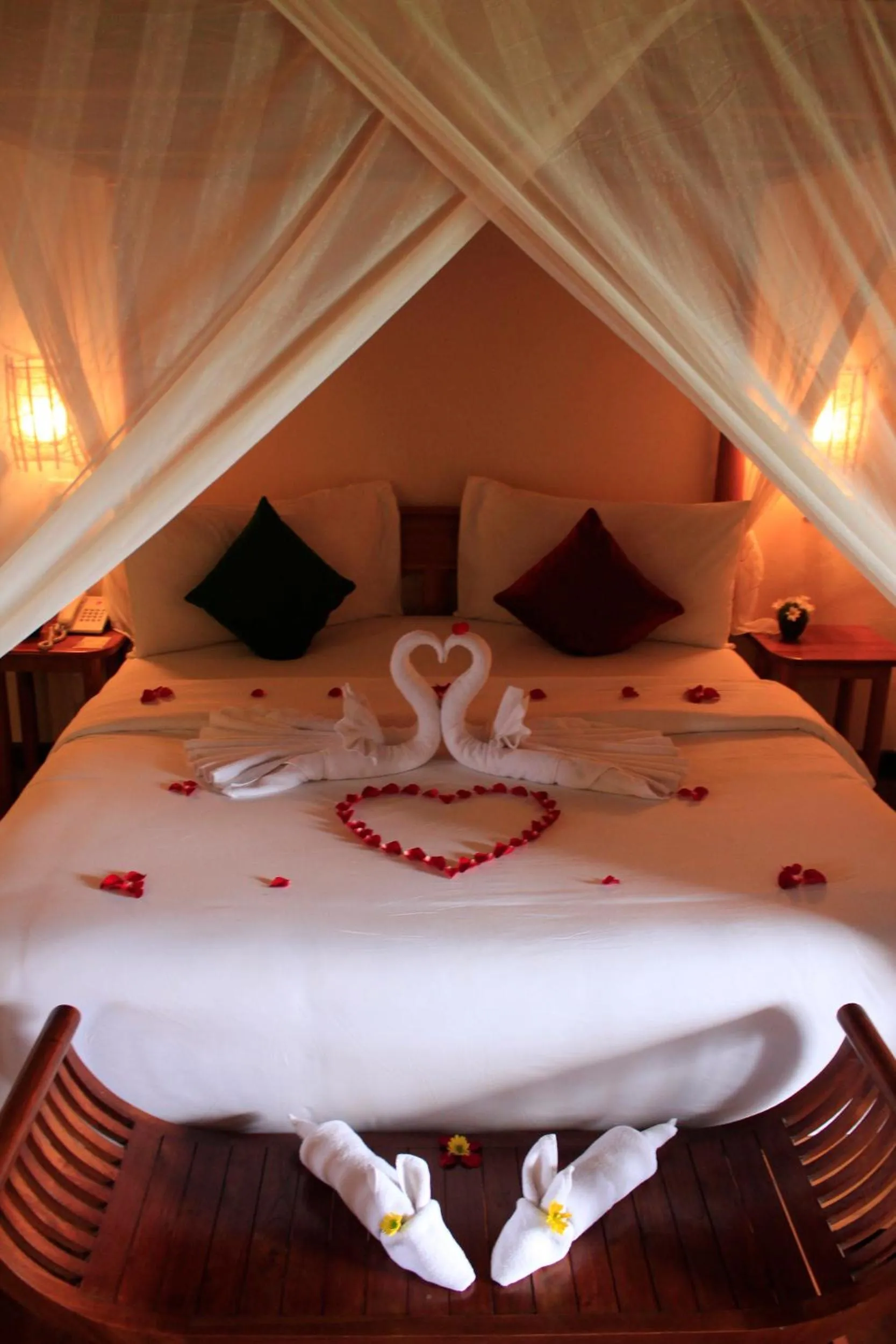 Bed in Junjungan Ubud Hotel and Spa