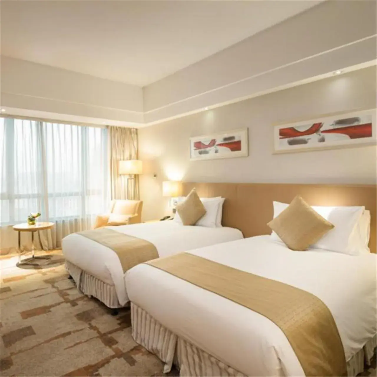 Bed in Cinese Hotel Dongguan Shijie