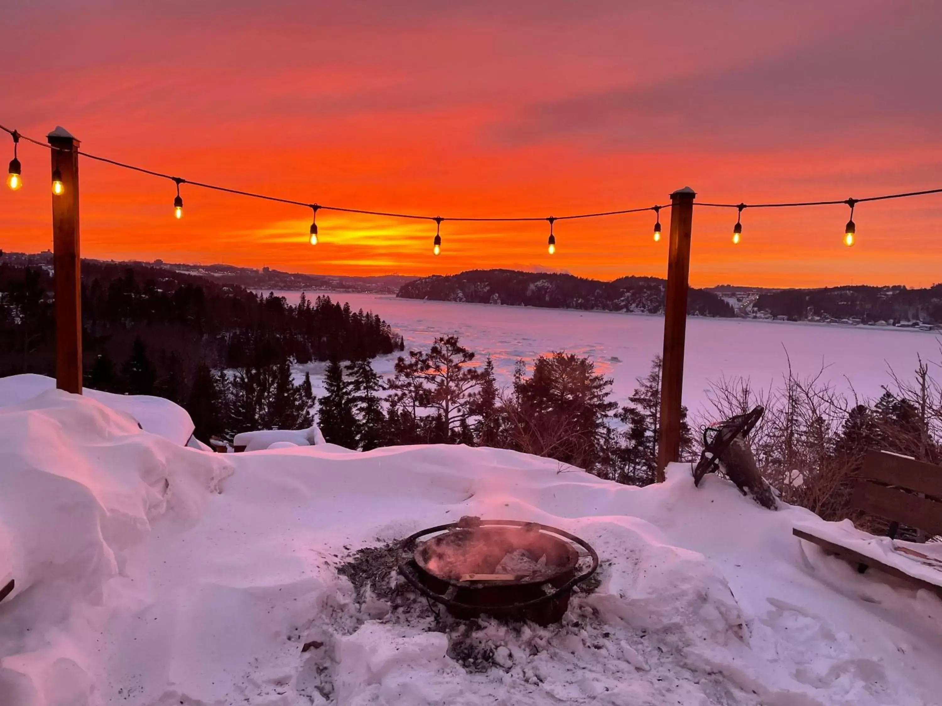 Sunset, Winter in Gîte du Haut des Arbres