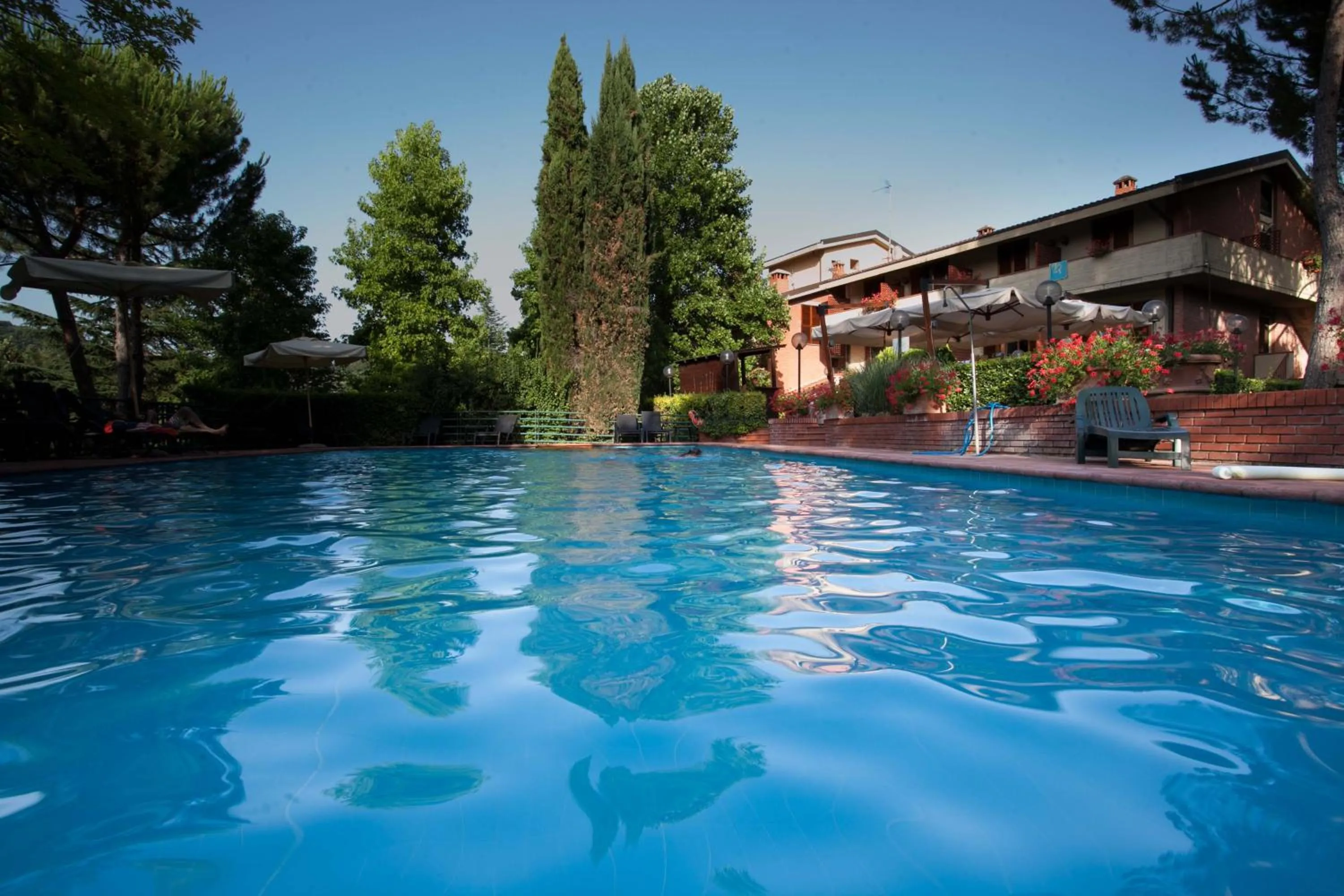 Pool view in Park Hotel Chianti