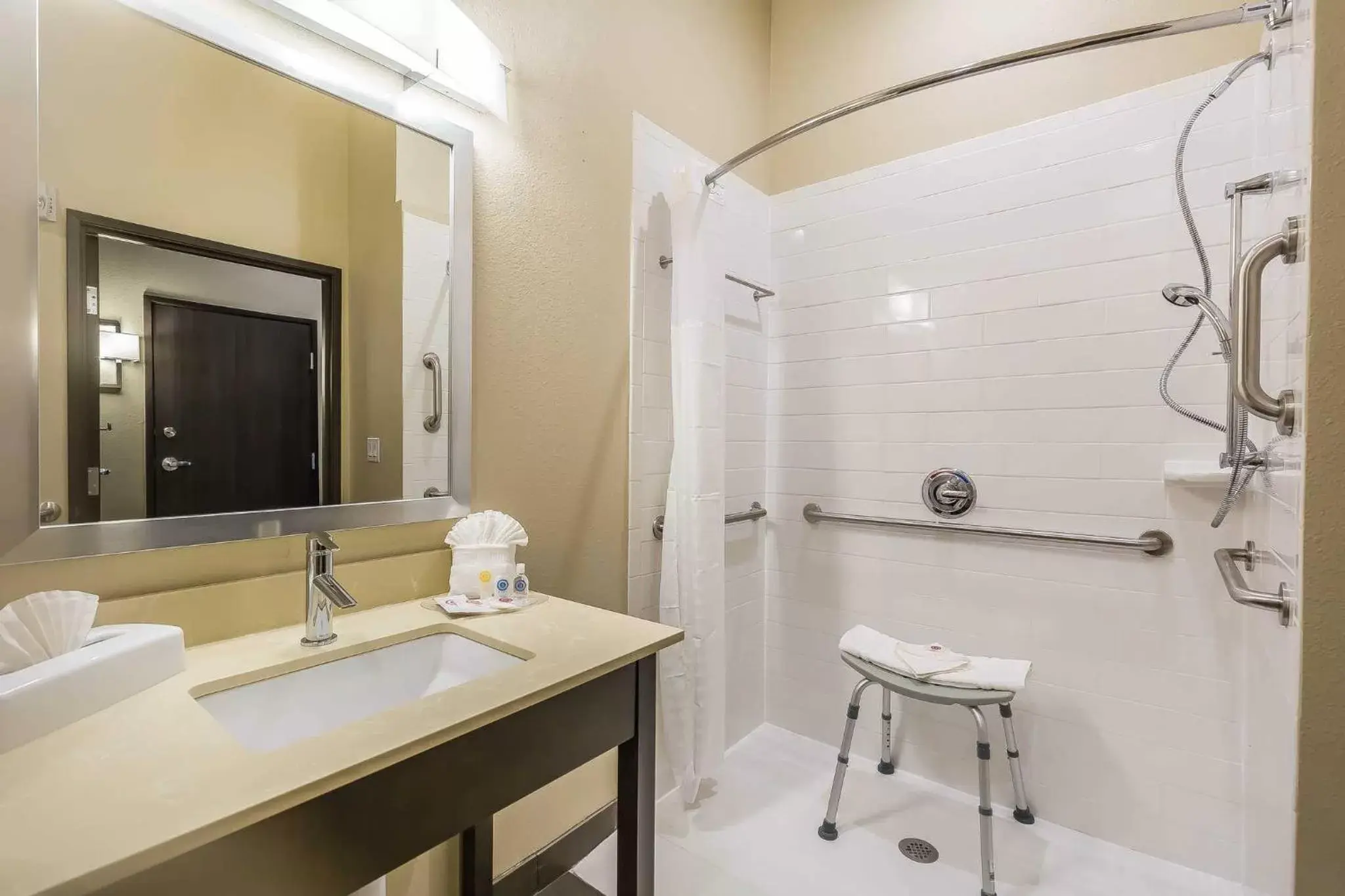 Shower, Bathroom in Comfort Suites Northwest Houston At Beltway 8