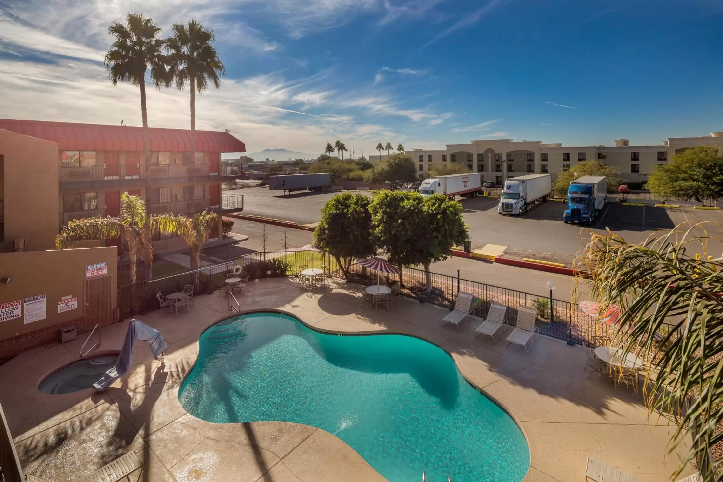 Pool View in Travelers Inn - Phoenix