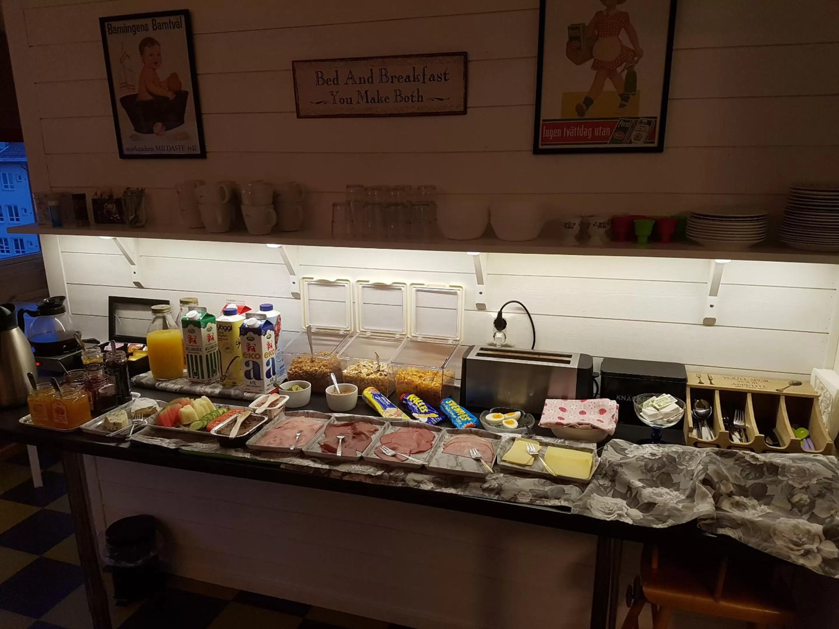 Buffet breakfast in Hotell Bode